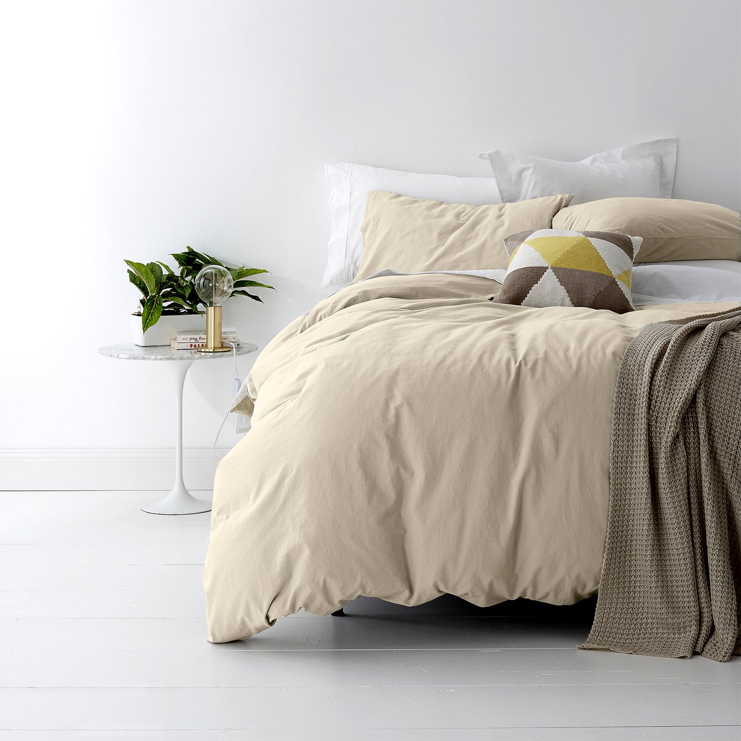European Quilt Cover Set - Vintage Washed Cotton - Double