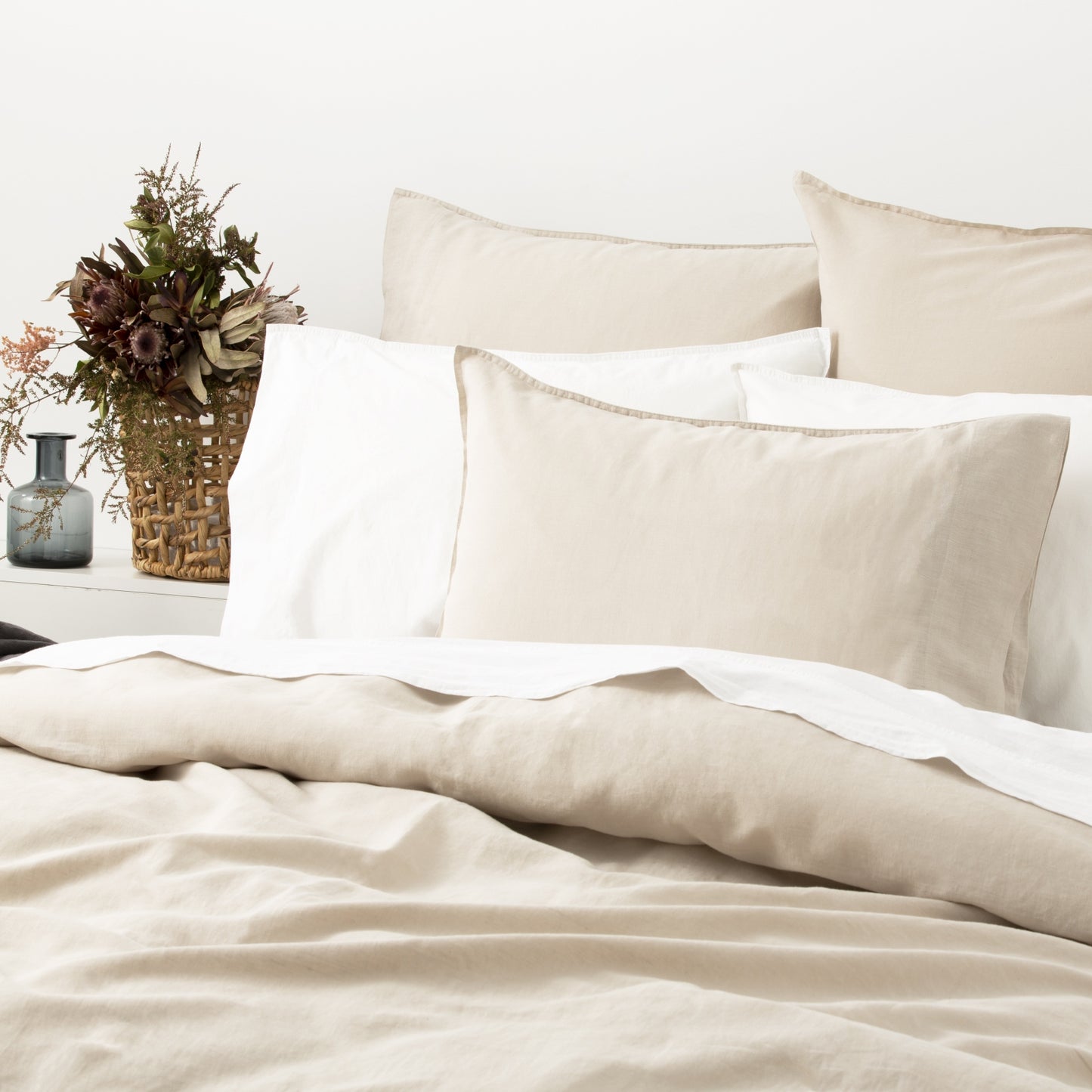 Cavallo Quilt Cover Set - 100% Stone Washed Linen