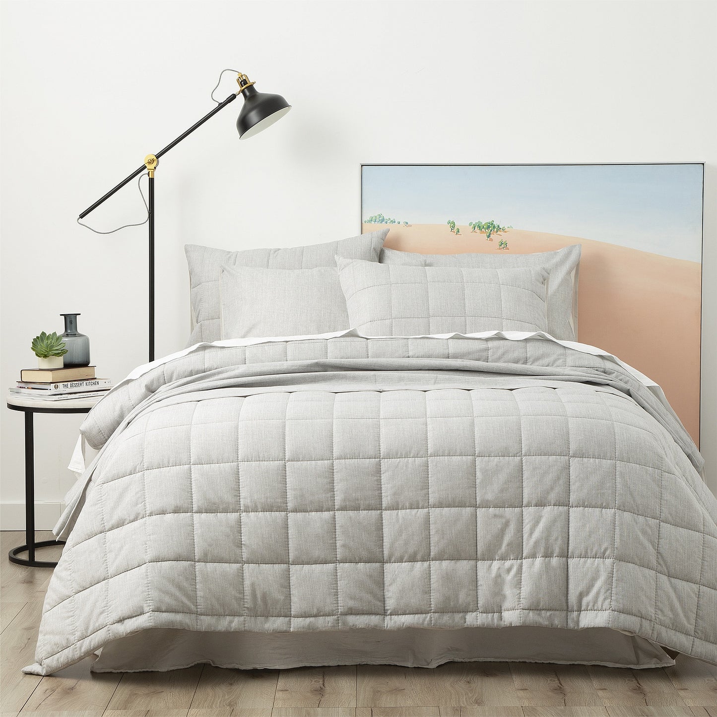 Chambray Quilted Quilt Cover Set - Paradis Washed