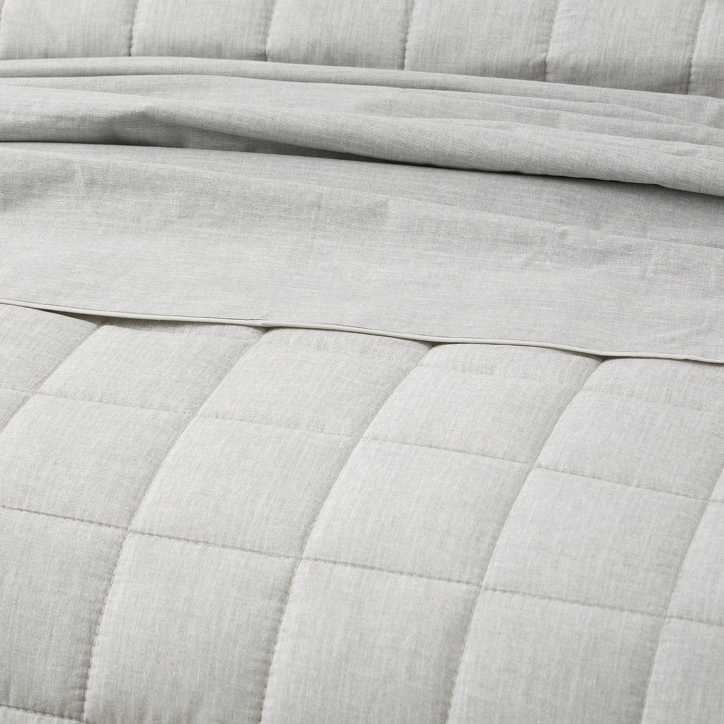 Chambray Quilted Quilt Cover Set - Paradis Washed