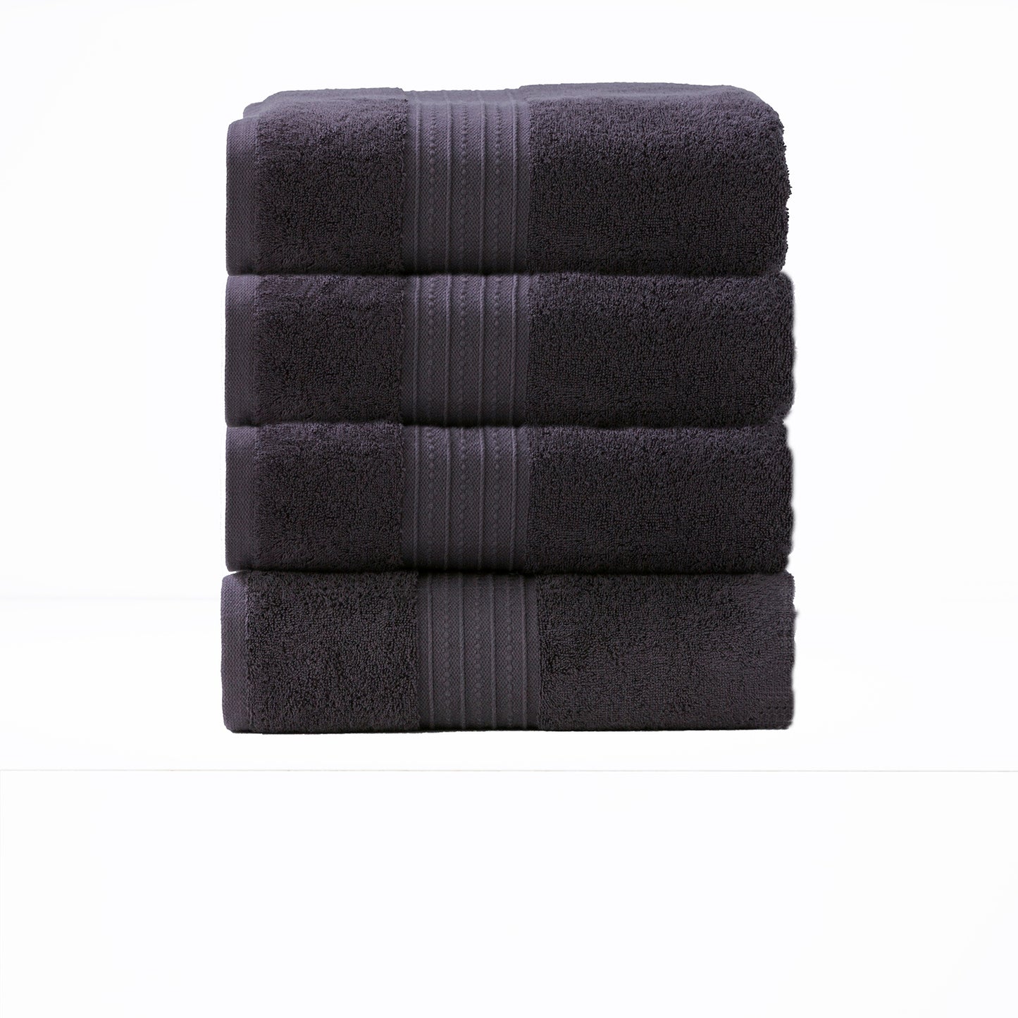 4 Pack Brentwood Bath Towels - 650 GSM Low Twist