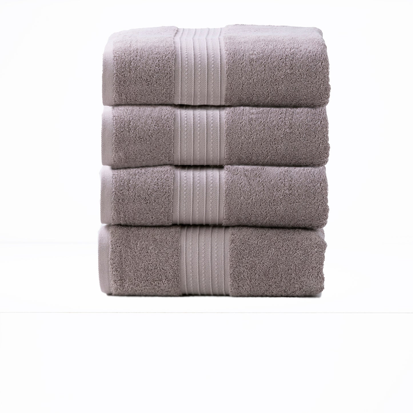 4 Pack Brentwood Bath Towels - 650 GSM Low Twist