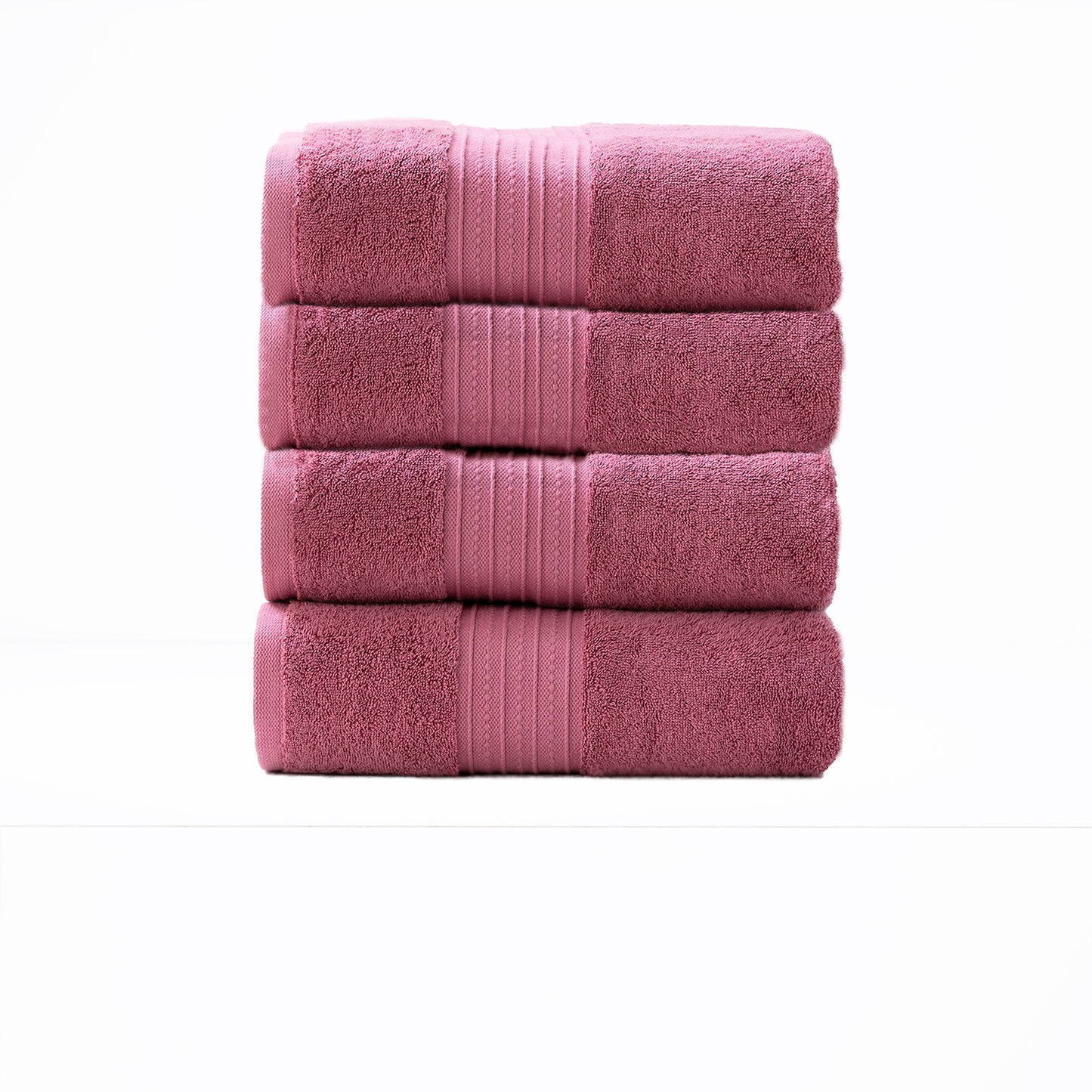 4 Pack Brentwood Bath Towels - 650 GSM Low Twist