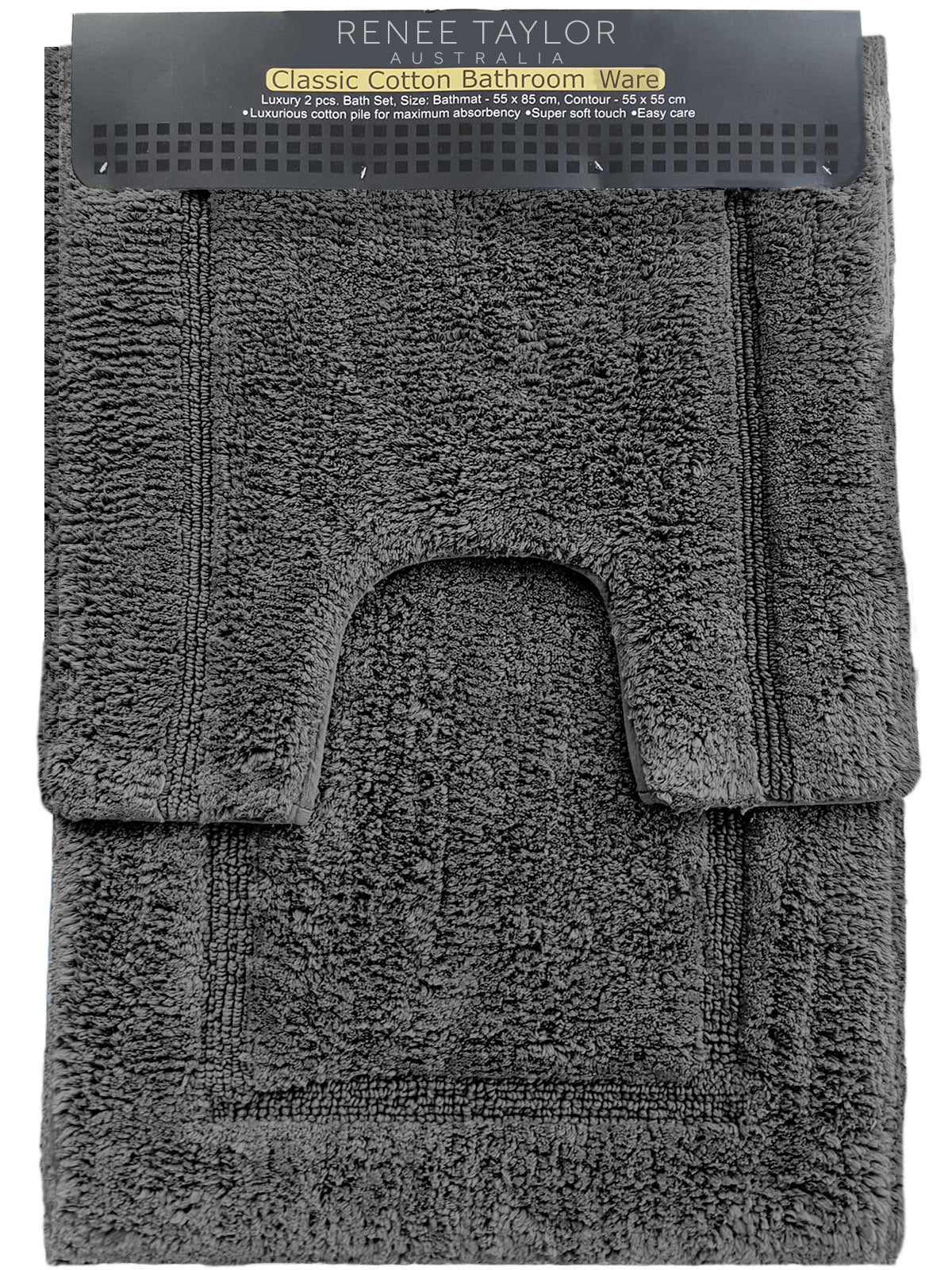Renee Taylor 2 Piece 2200 GSM Tufted Bath Mat set