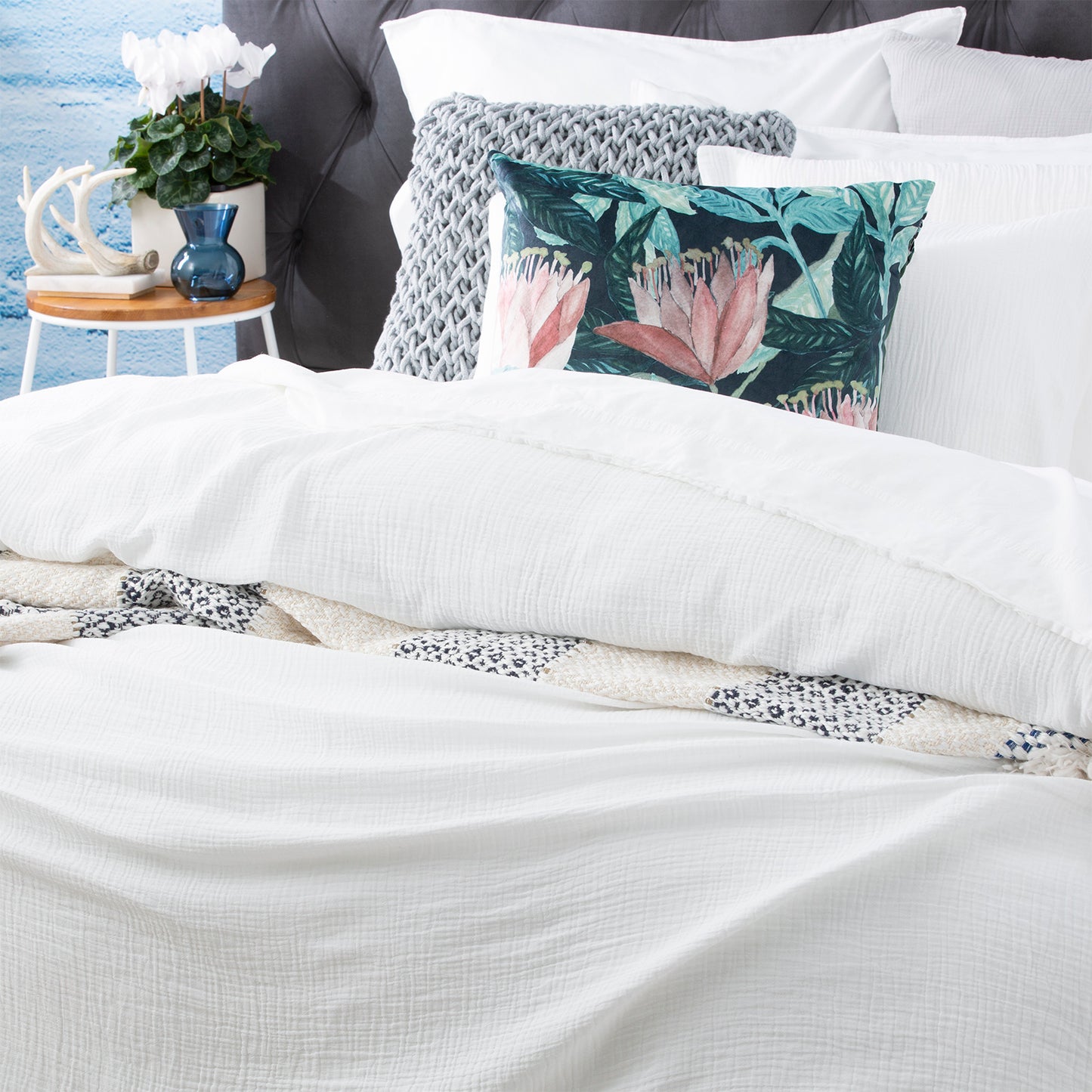 Textured Quilt Cover Set - Solana Washed Cotton