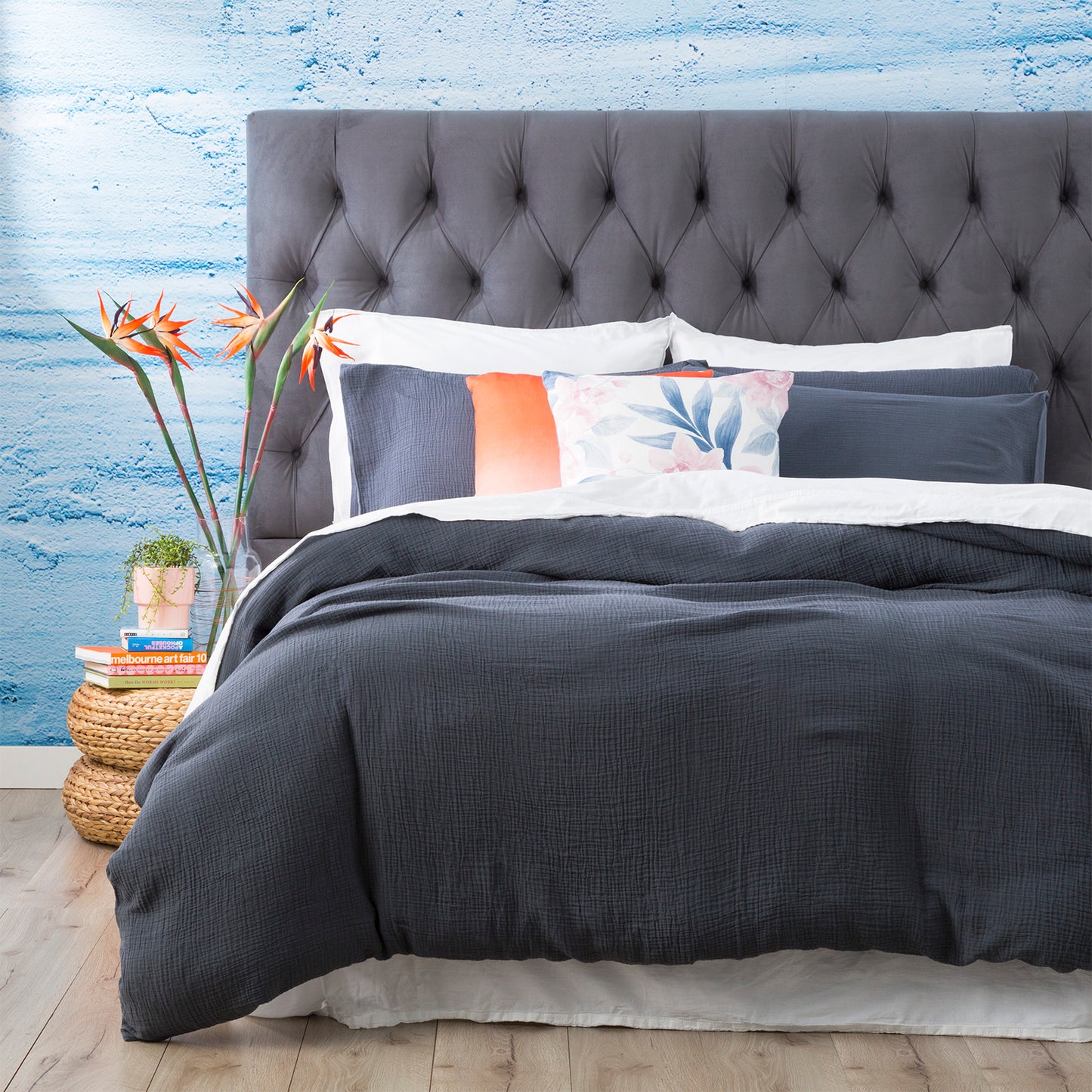 Textured Quilt Cover Set - Solana Washed Cotton