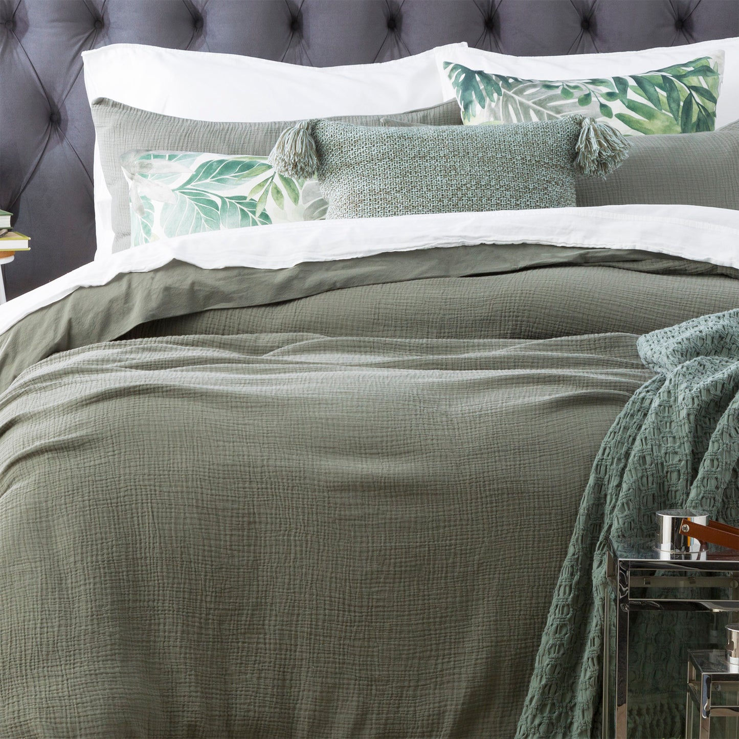 Textured Quilt Cover Set - Solana Washed Cotton