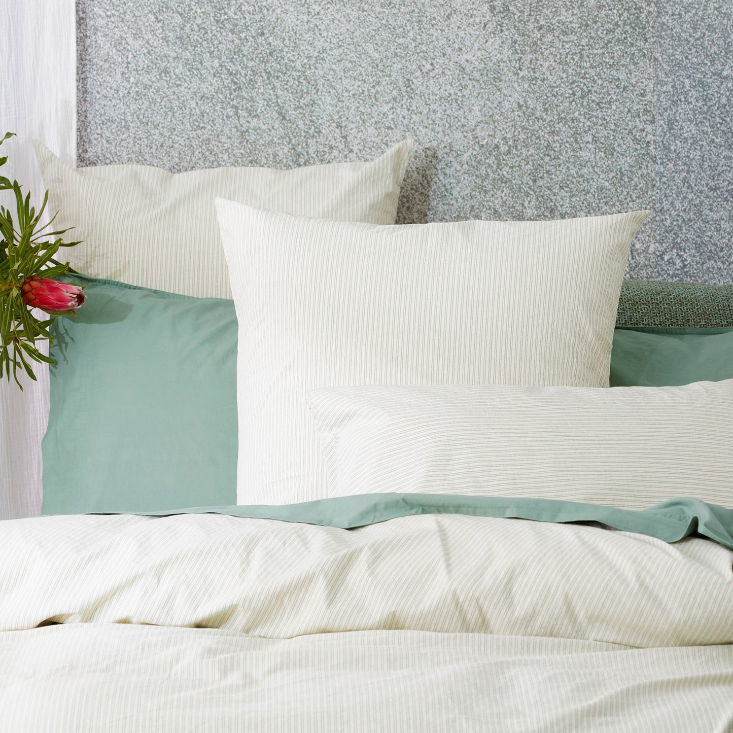 Portifino Cotton Euro Pillow Case - Yarn Dyed Vintage Washed