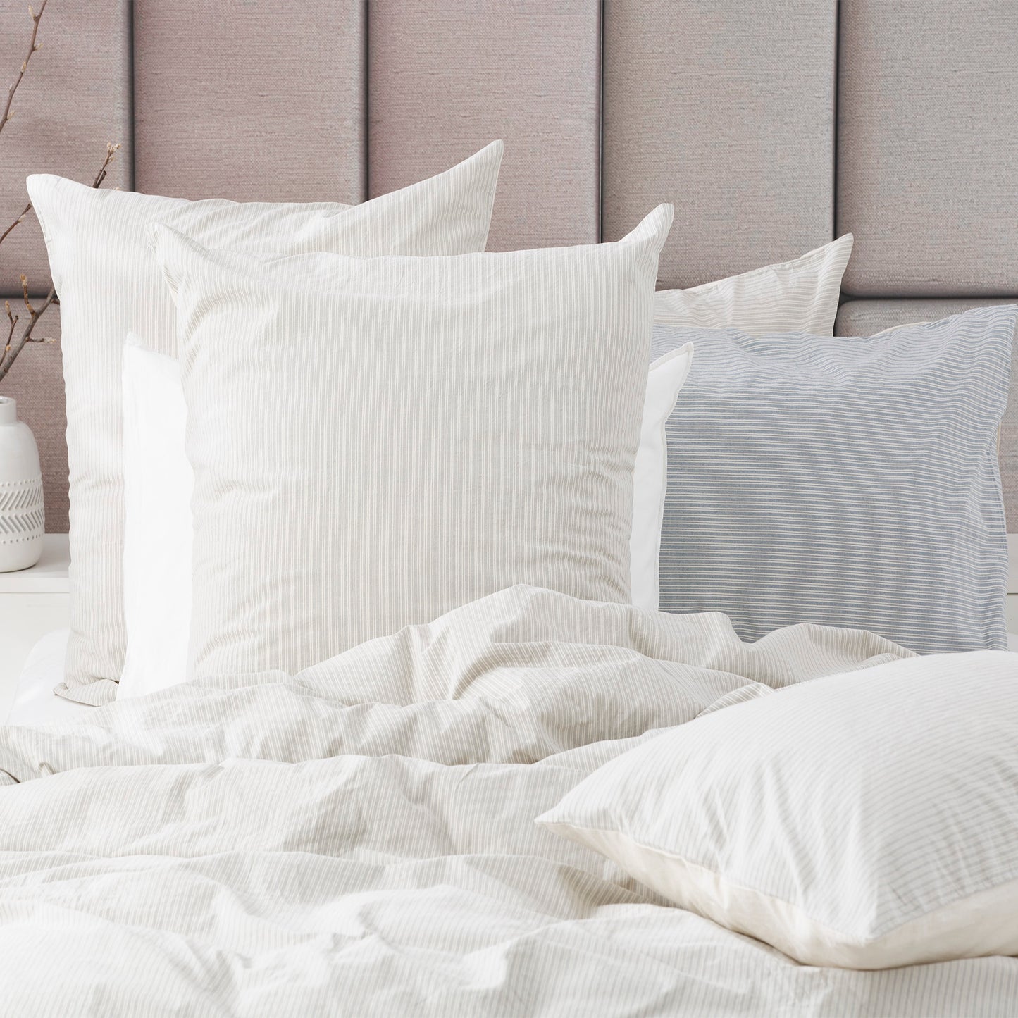 Portifino Cotton Euro Pillow Case - Yarn Dyed Vintage Washed