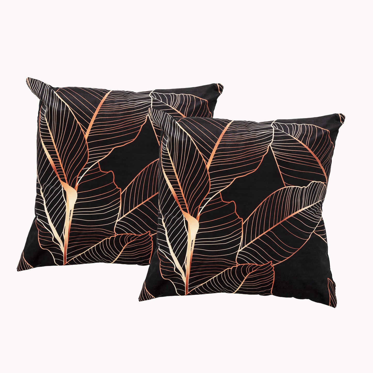 Twin Pack Velvet Printed Cushions - Filled
