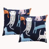 Twin Pack Velvet Printed Cushions - Filled