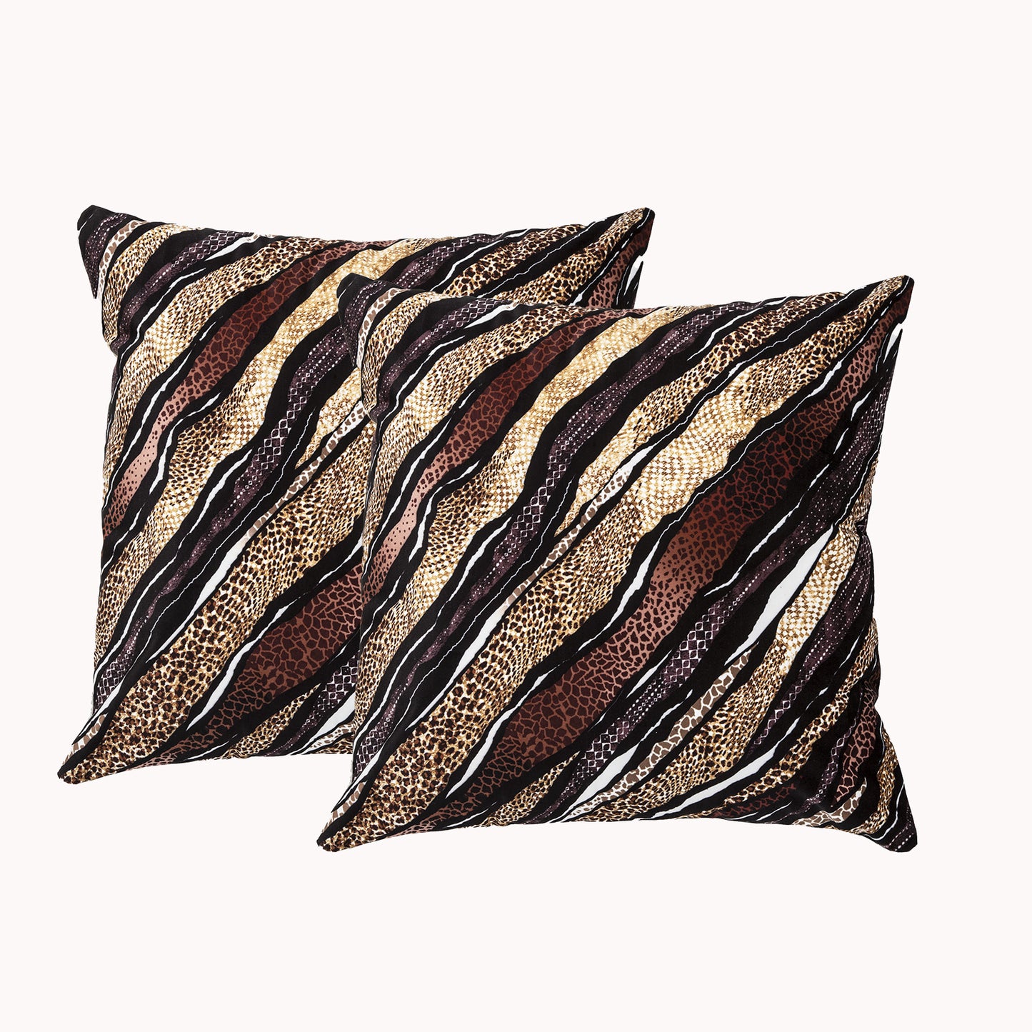 Twin Pack Velvet Printed Cushions - Filled