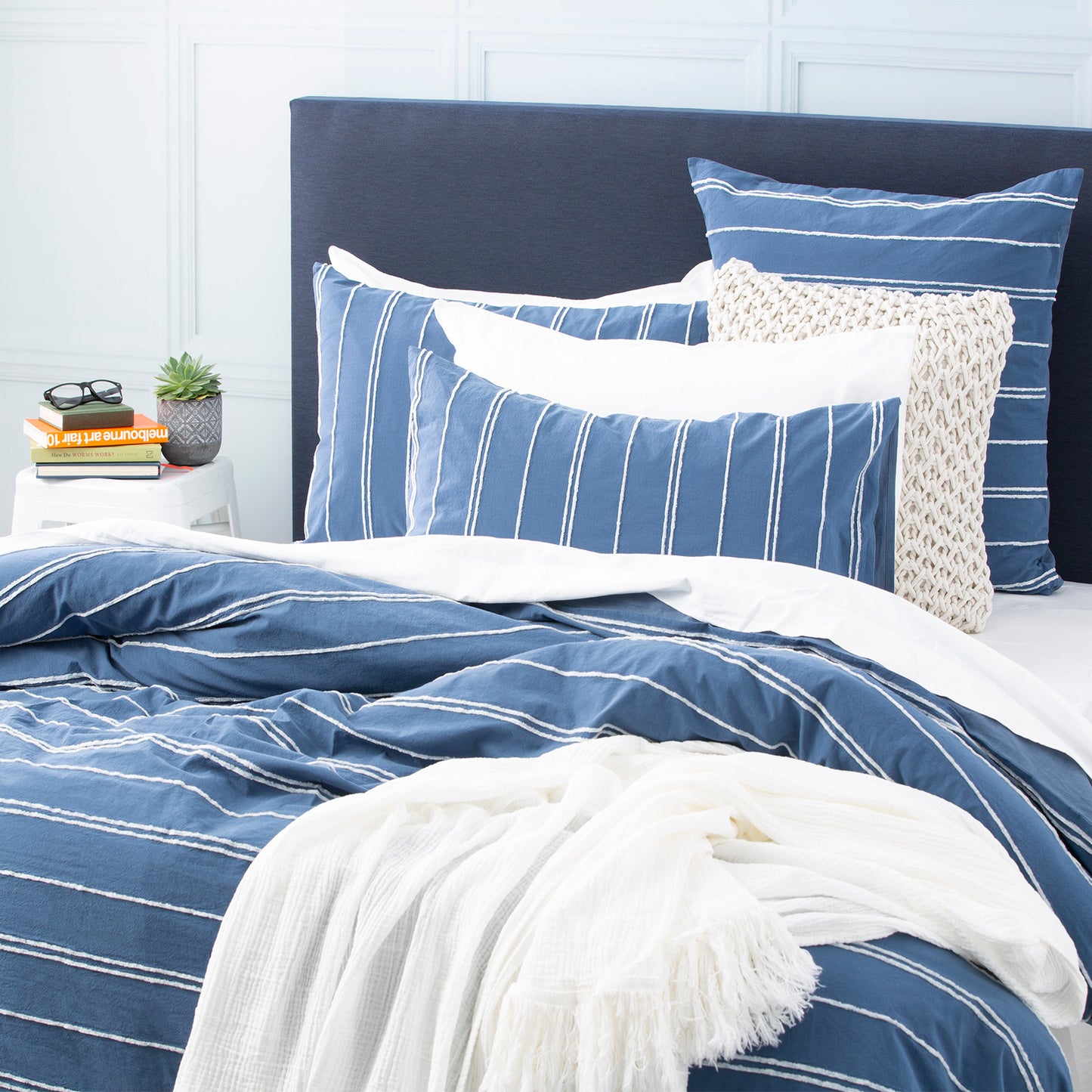 Chenille Cotton Quilt Cover Set - Vintage Washed - Hudson