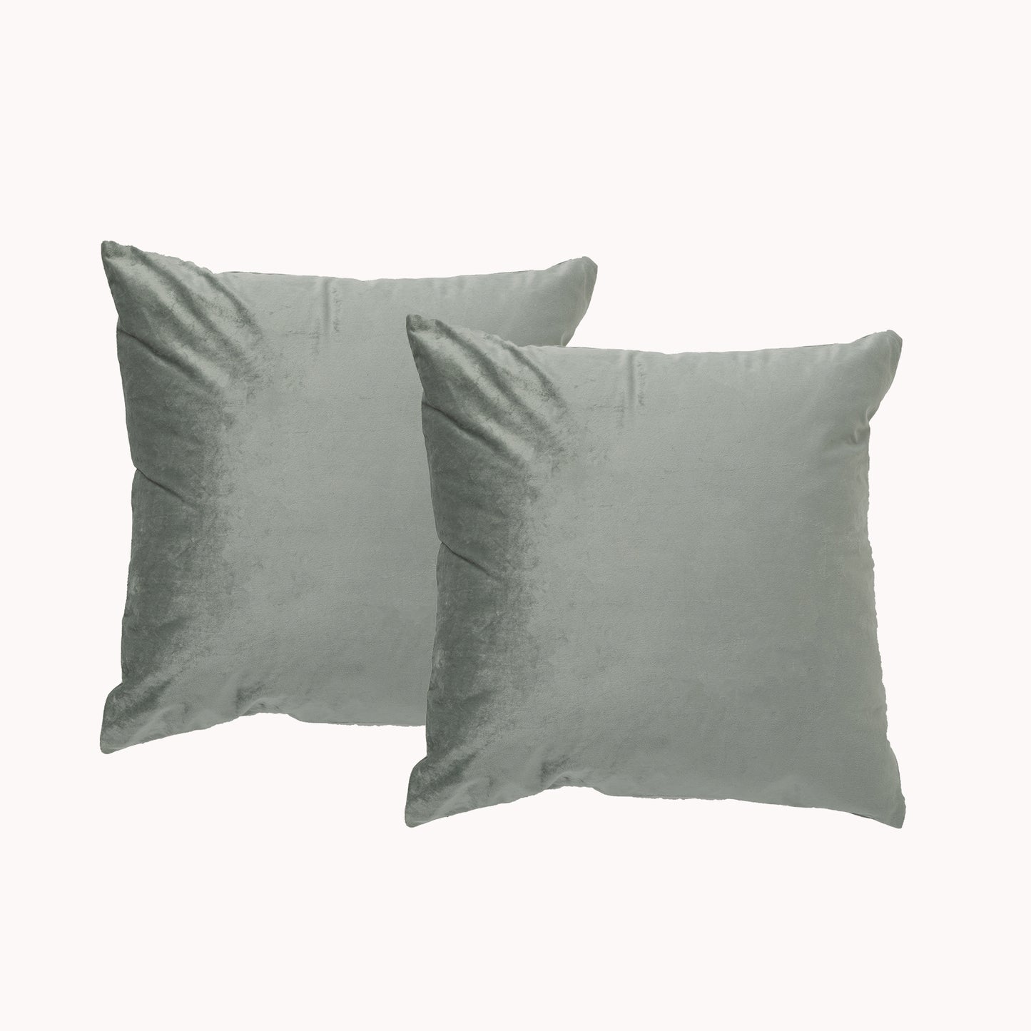 Twin Pack Velvet Printed Cushions - Filled