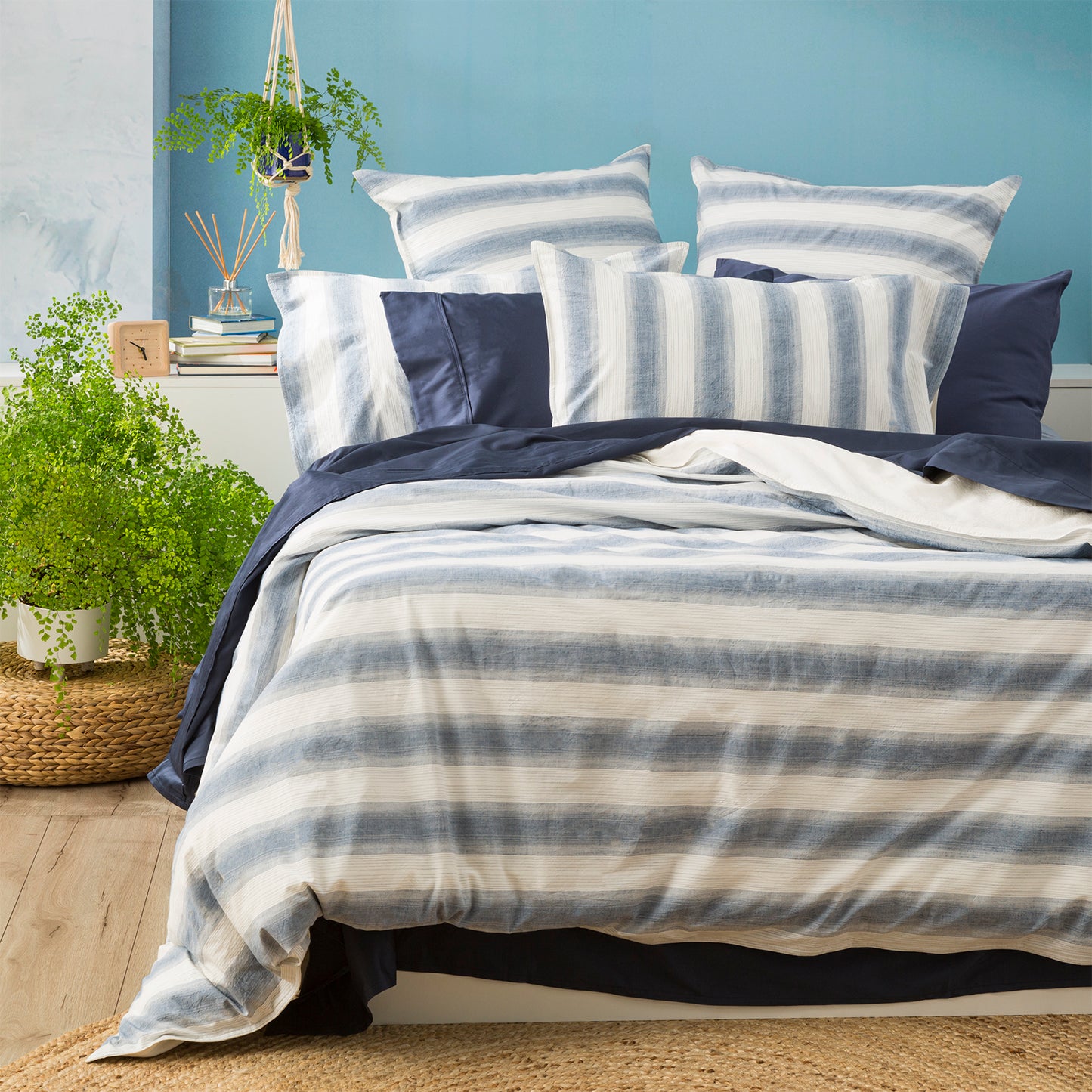 Yarn Dyed Vintage Washed Cotton Euro Pillow Case