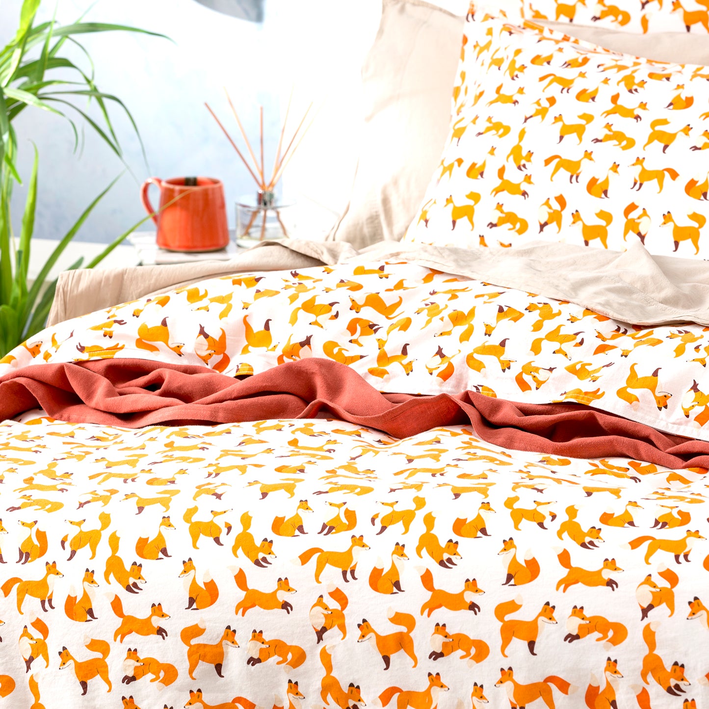 European Printed Cotton Euro Pillow Case - Vintage Washed