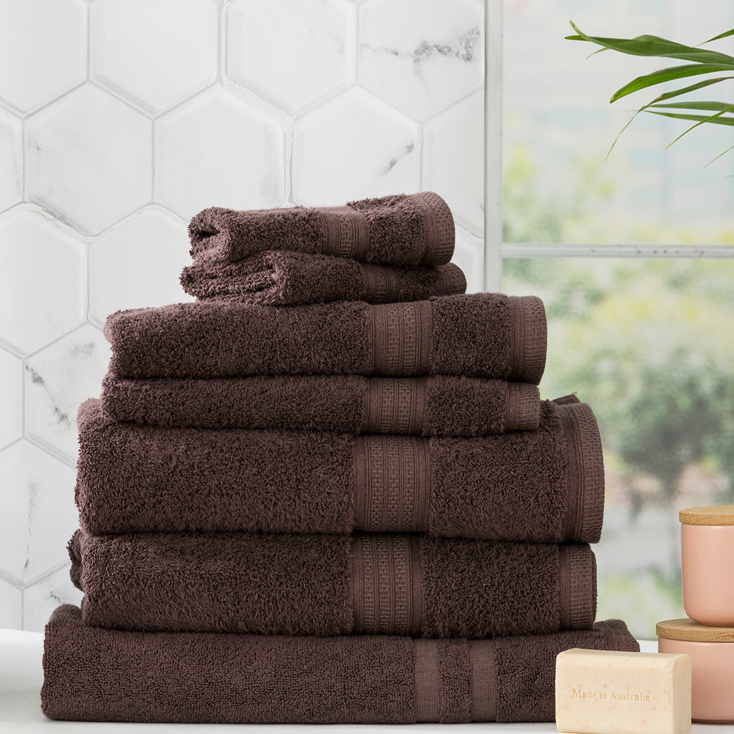 7 Piece Stella Towel Set - 650 GSM Super Soft Bamboo Cotton