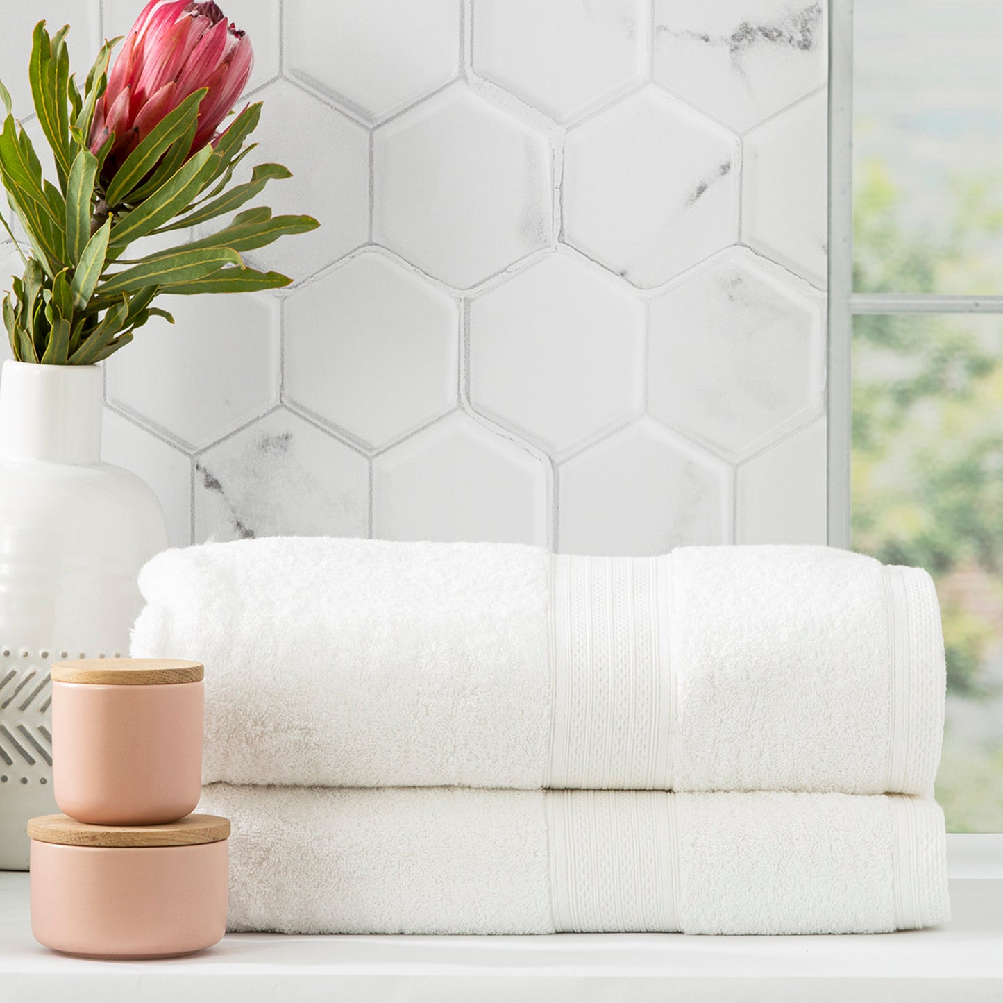 2 Pack Stella Bath Sheets - 650 GSM Super Soft Bamboo Cotton