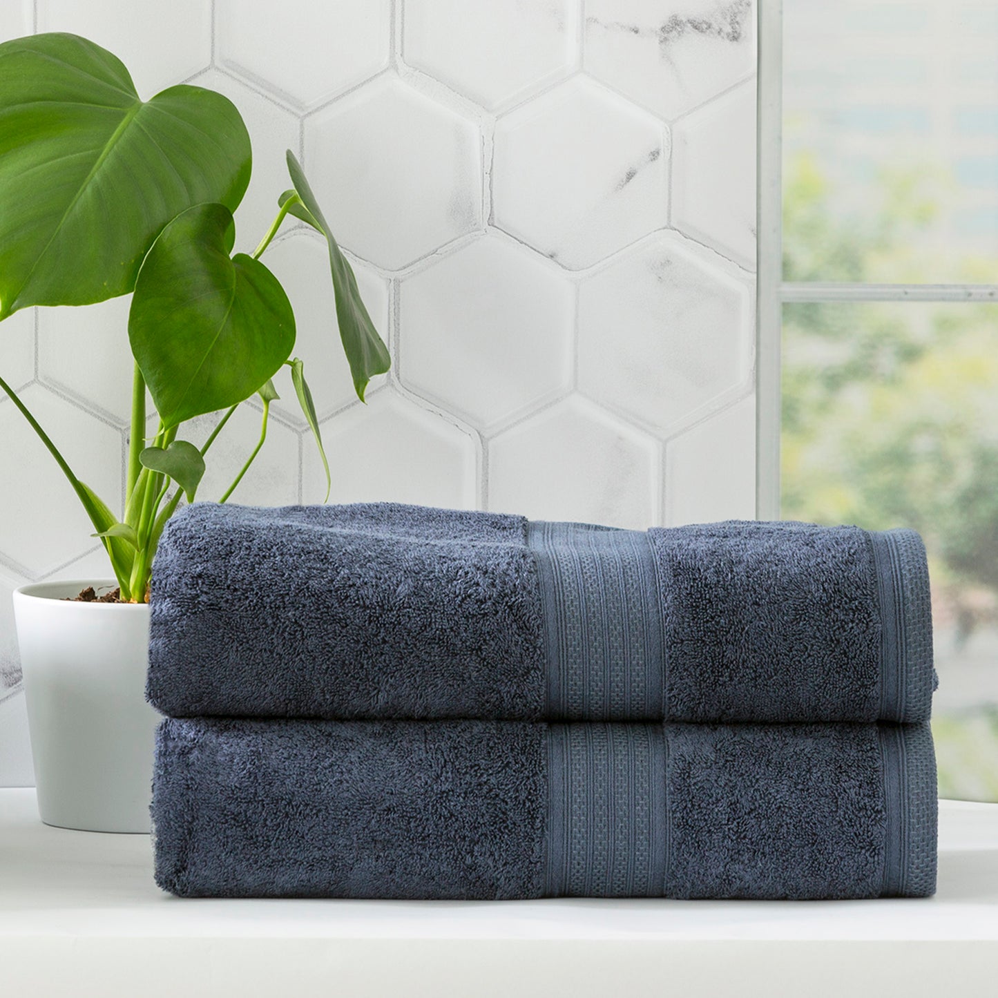 2 Pack Stella Bath Sheets - 650 GSM Super Soft Bamboo Cotton