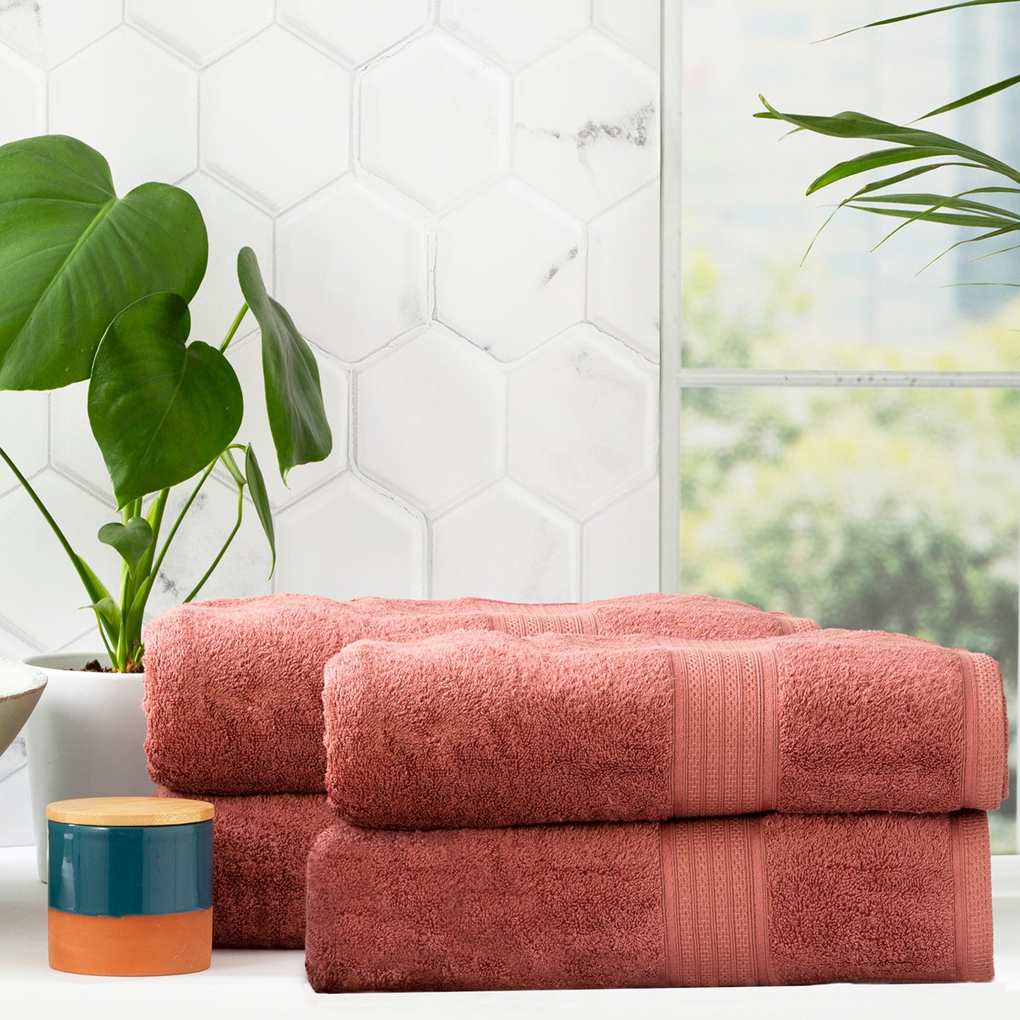 4 Pack Stella Bath Sheets - 650 GSM Super Soft Bamboo Cotton