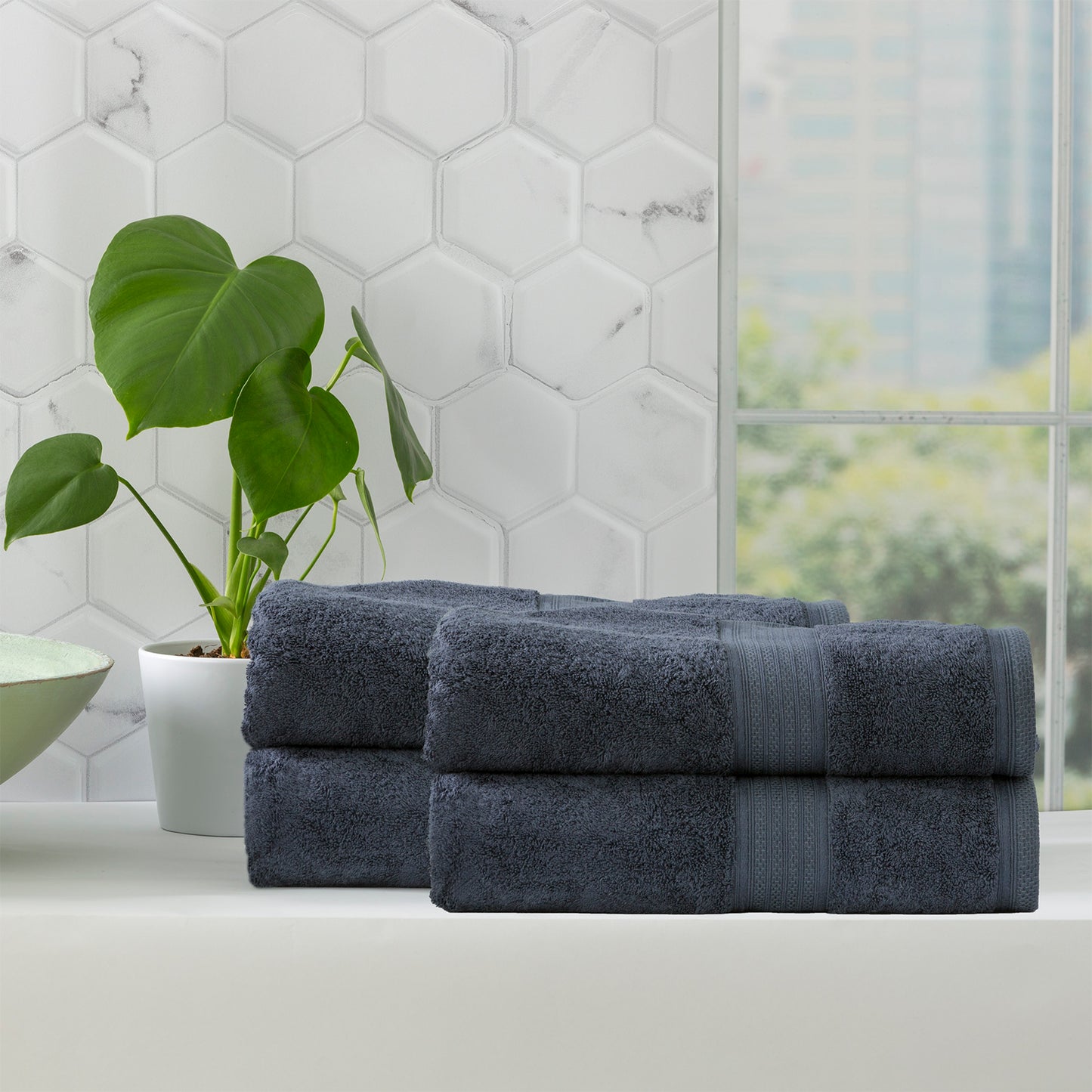 4 Pack Stella Bath Sheets - 650 GSM Super Soft Bamboo Cotton