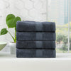 4 Pack Stella Bath Towels - 650 GSM Super Soft Bamboo Cotton Bath Towels