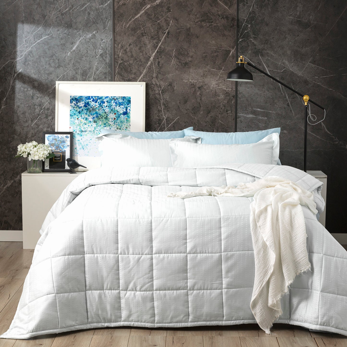 Jacquard Cotton Comforter Set - 500 Thread Count