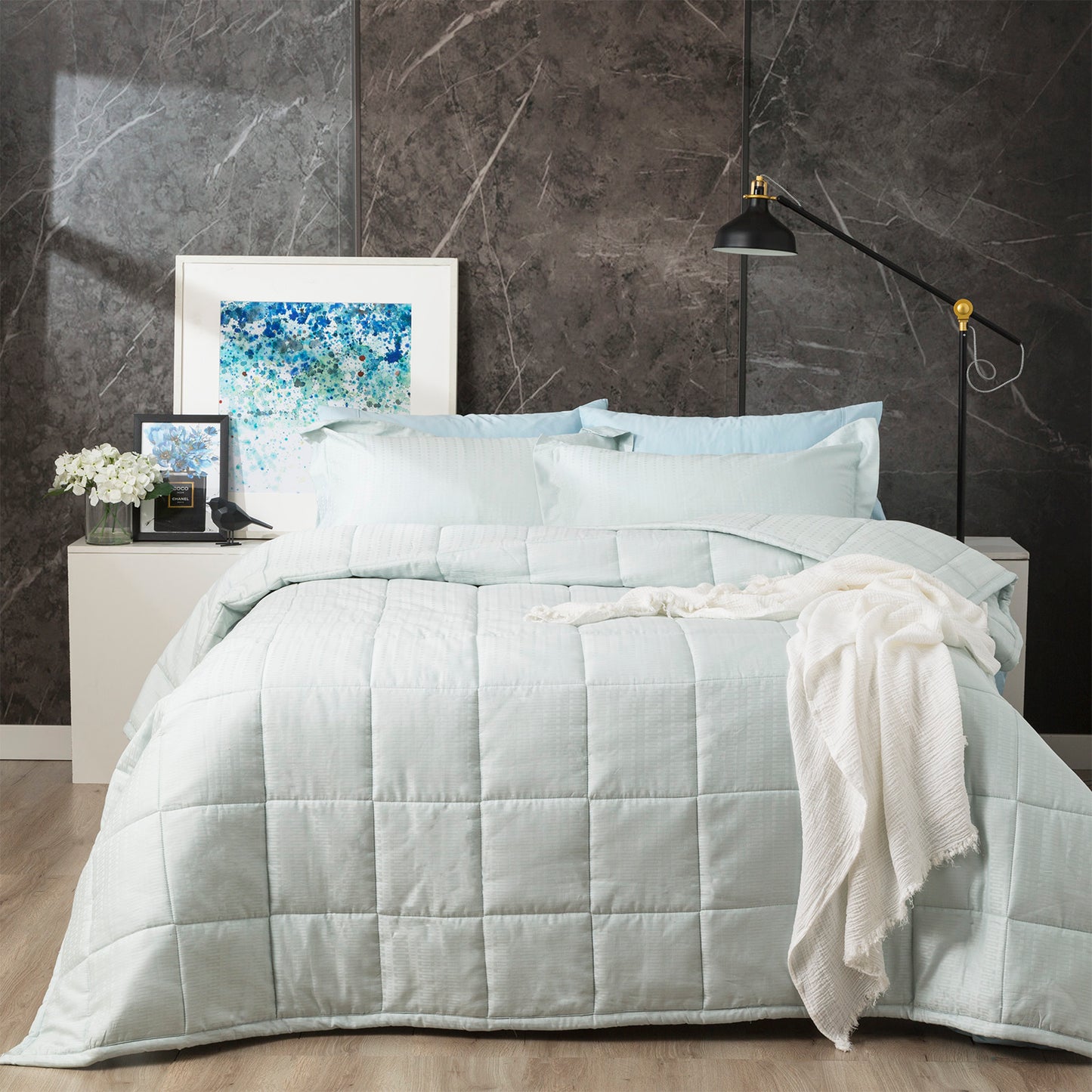 Jacquard Cotton Comforter Set - 500 Thread Count