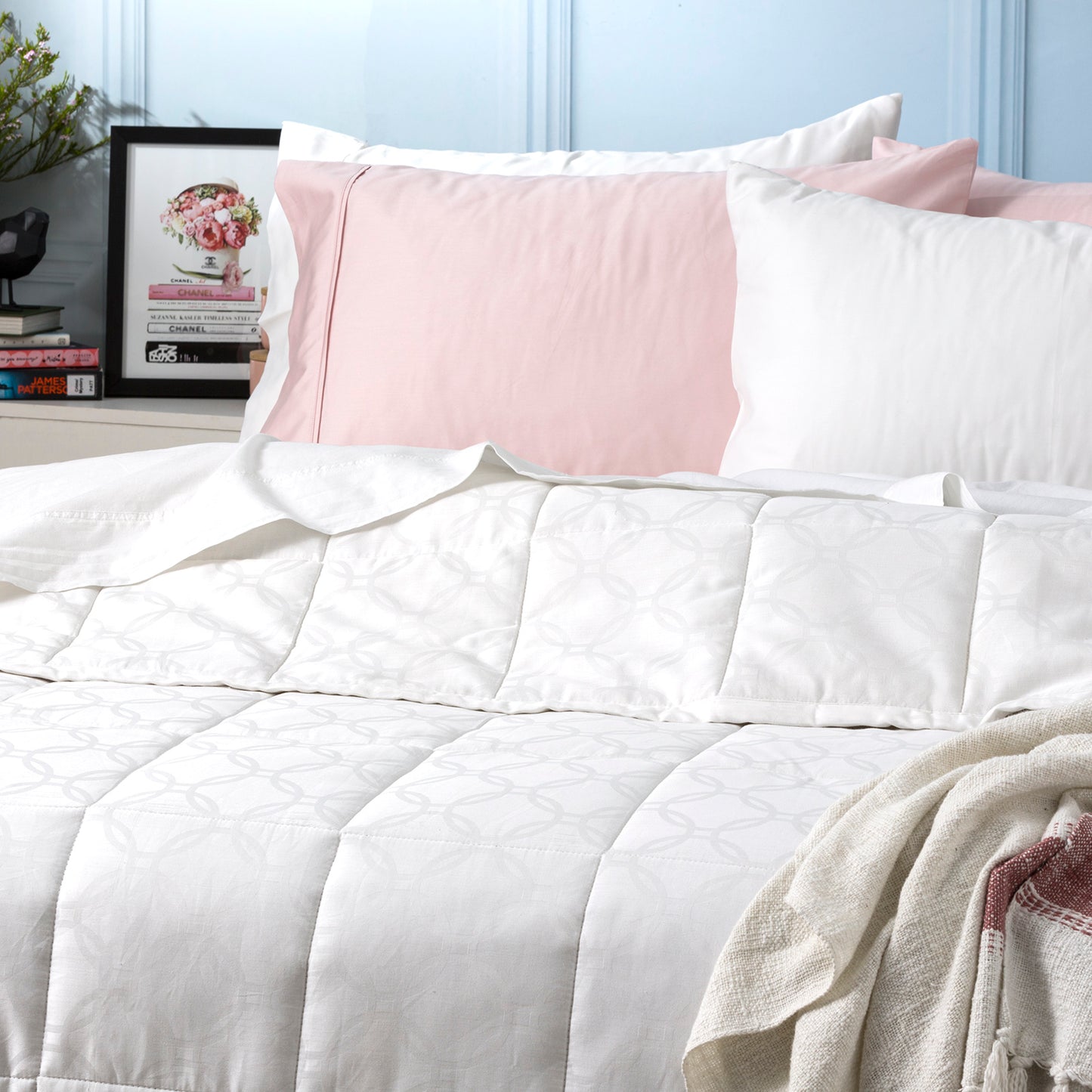 Jacquard Cotton Comforter Set - 500 Thread Count