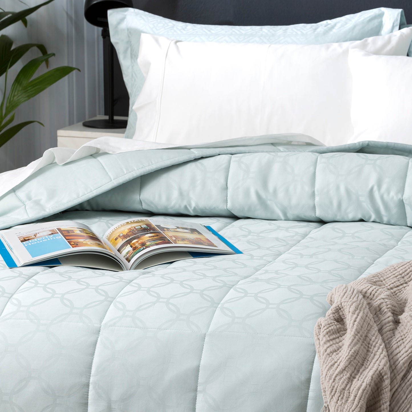 Jacquard Cotton Comforter Set - 500 Thread Count