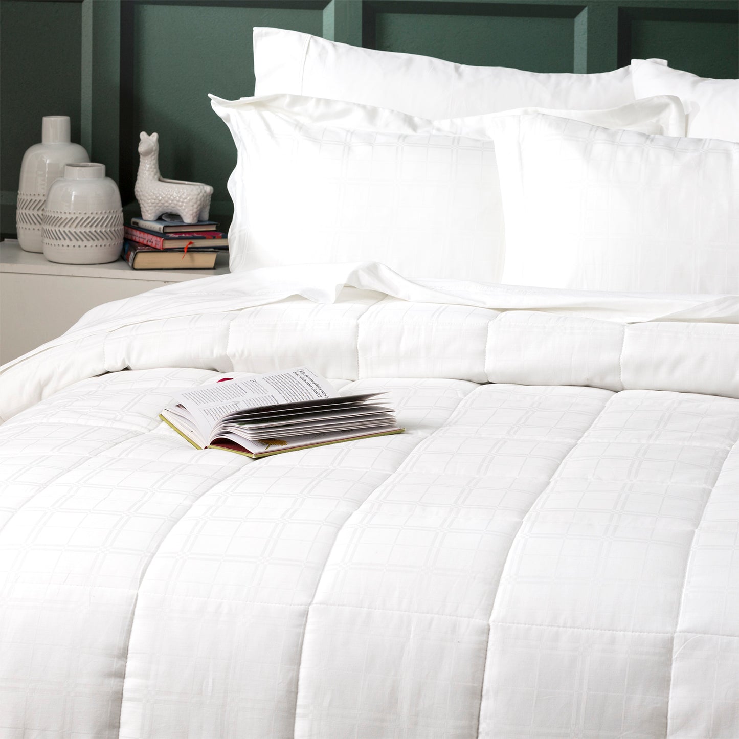 Jacquard Cotton Comforter Set - 500 Thread Count