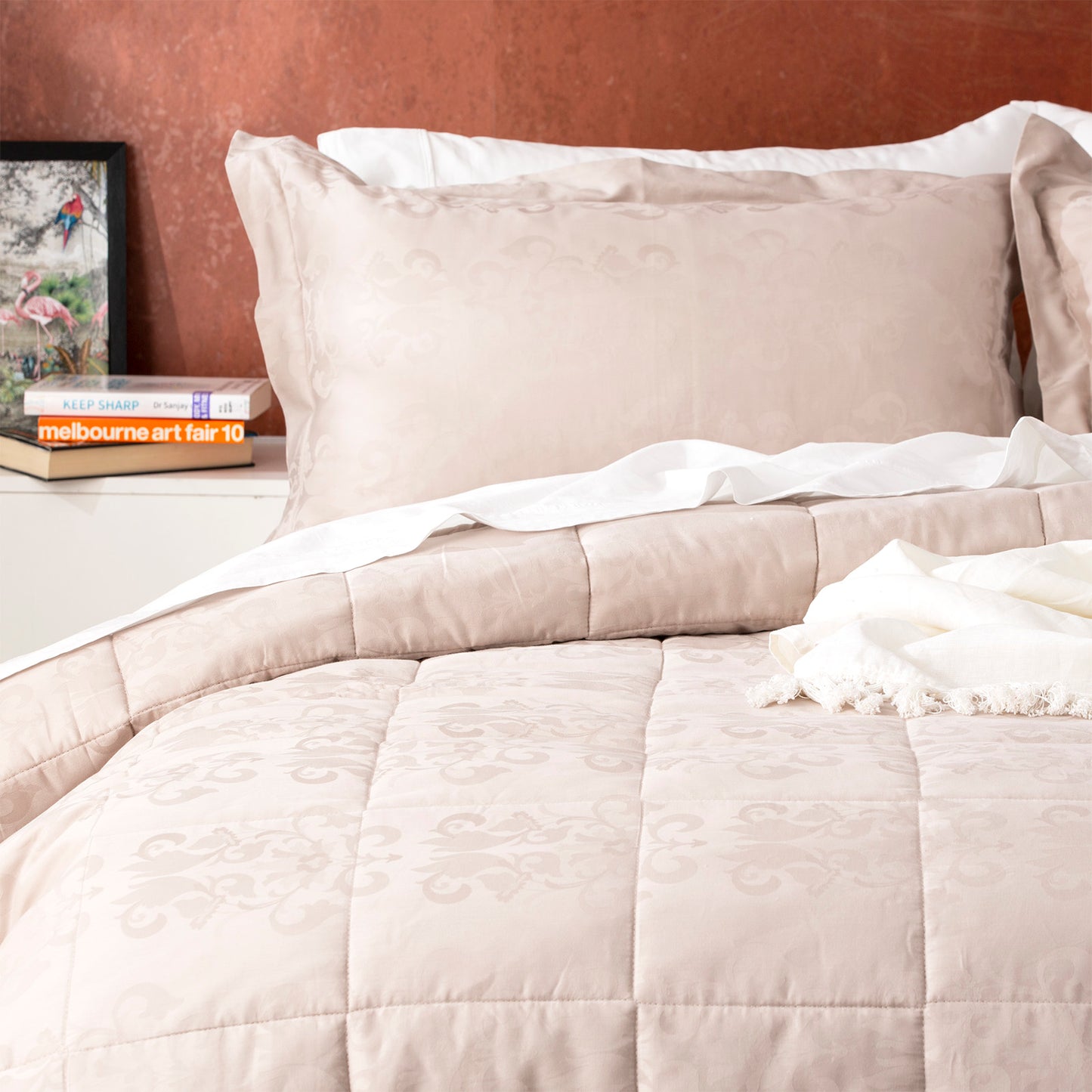 Jacquard Cotton Comforter Set - 500 Thread Count