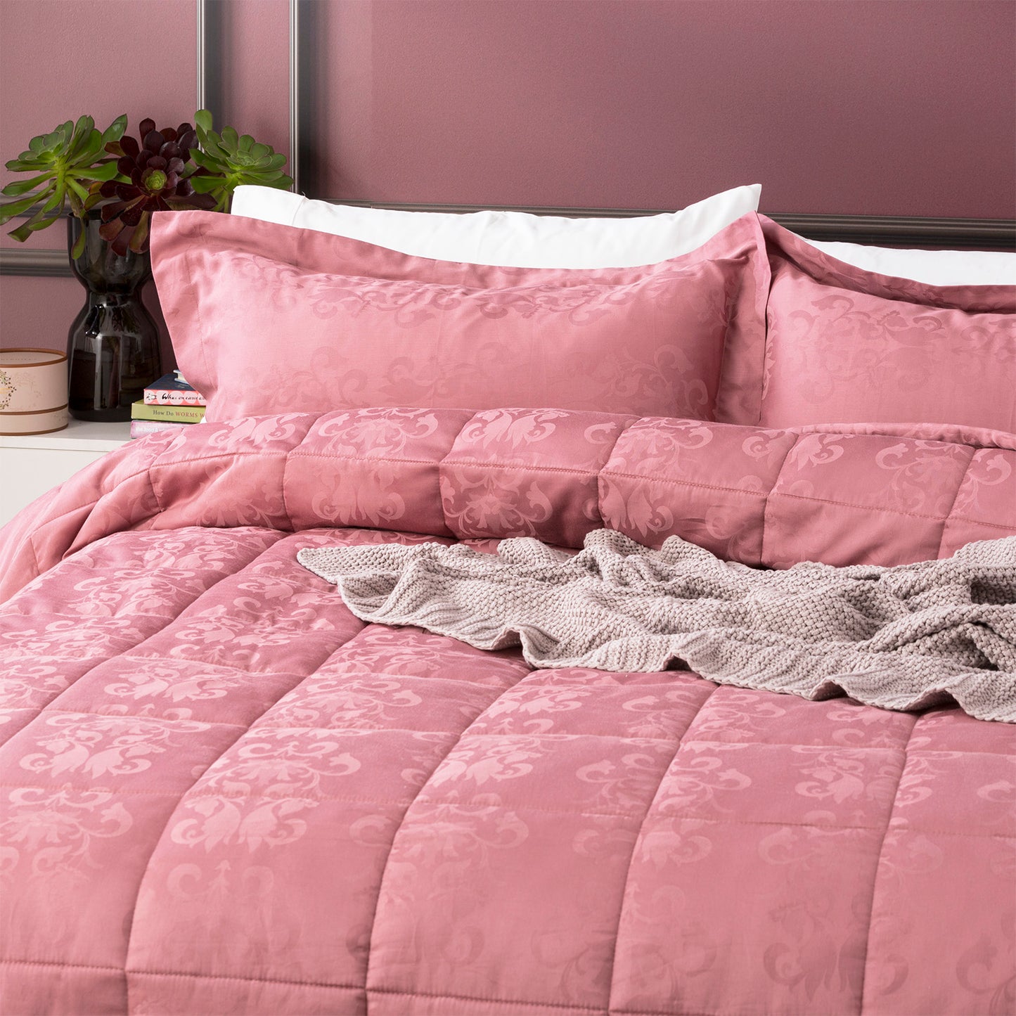 Jacquard Cotton Comforter Set - 500 Thread Count