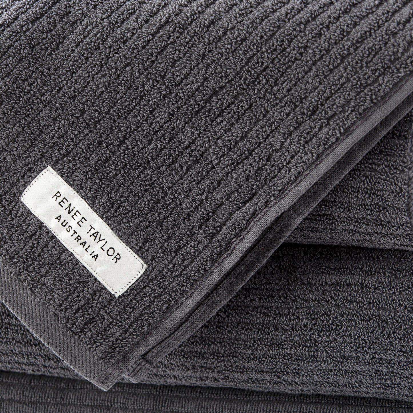 5 Piece Cobblestone Towel Set - 650 GSM Ribbed Cotton