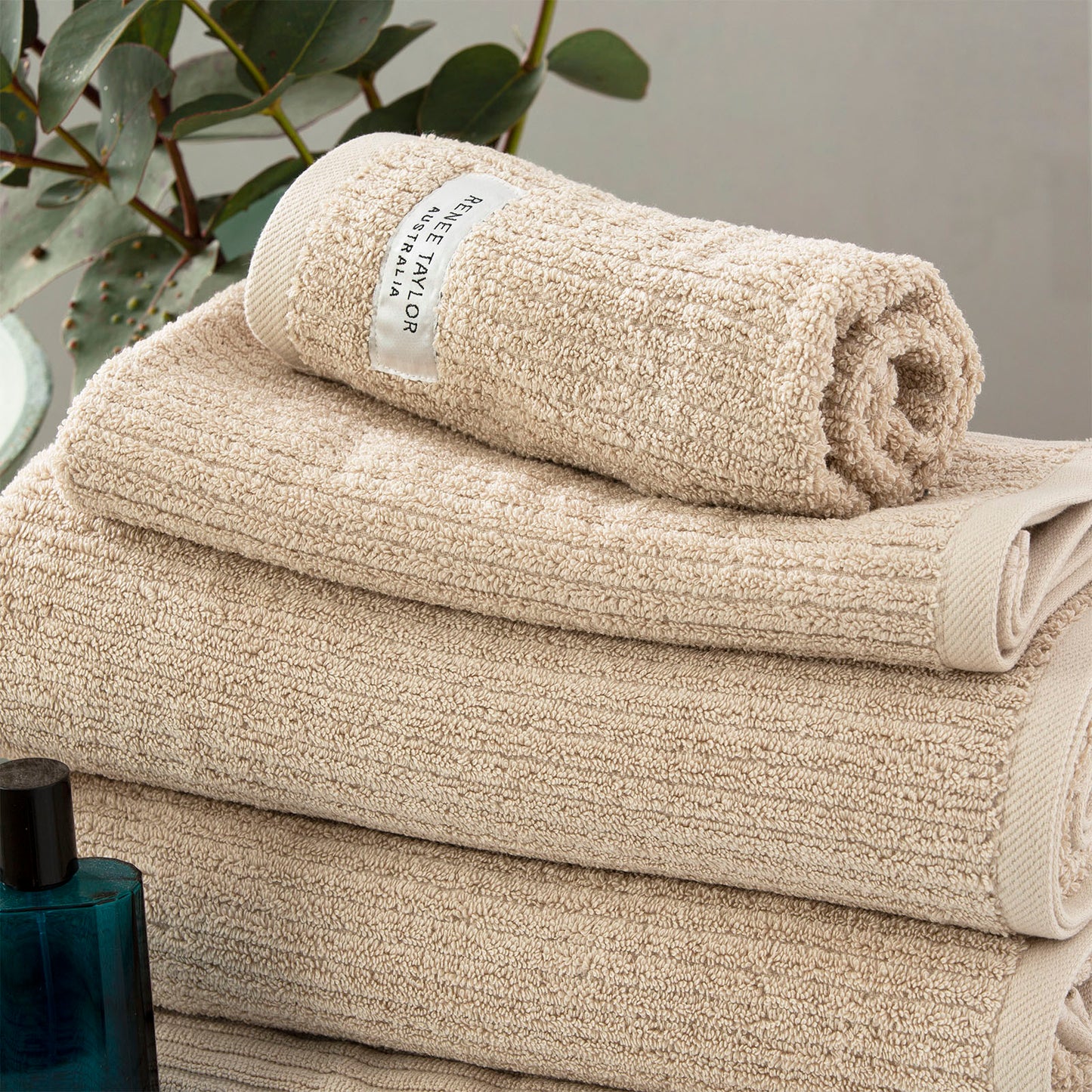 4 Pack Cobblestone Bath Sheets - 650 GSM Ribbed Cotton