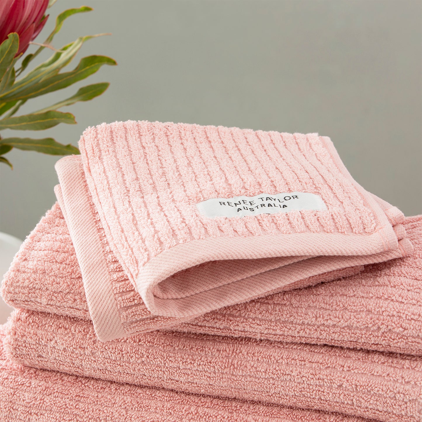 4 Pack Cobblestone Bath Sheets - 650 GSM Ribbed Cotton