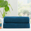 2 Pack Cobblestone Bath Sheets - 650 GSM Ribbed Cotton