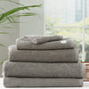 5 Piece Cobblestone Towel Set - 650 GSM Ribbed Cotton
