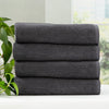 4 Pack Cobblestone Bath Towels - 650 GSM Ribbed Cotton