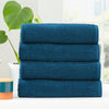 4 Pack Cobblestone Bath Towels - 650 GSM Ribbed Cotton