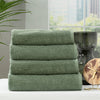 4 Pack Cobblestone Bath Towels - 650 GSM Ribbed Cotton