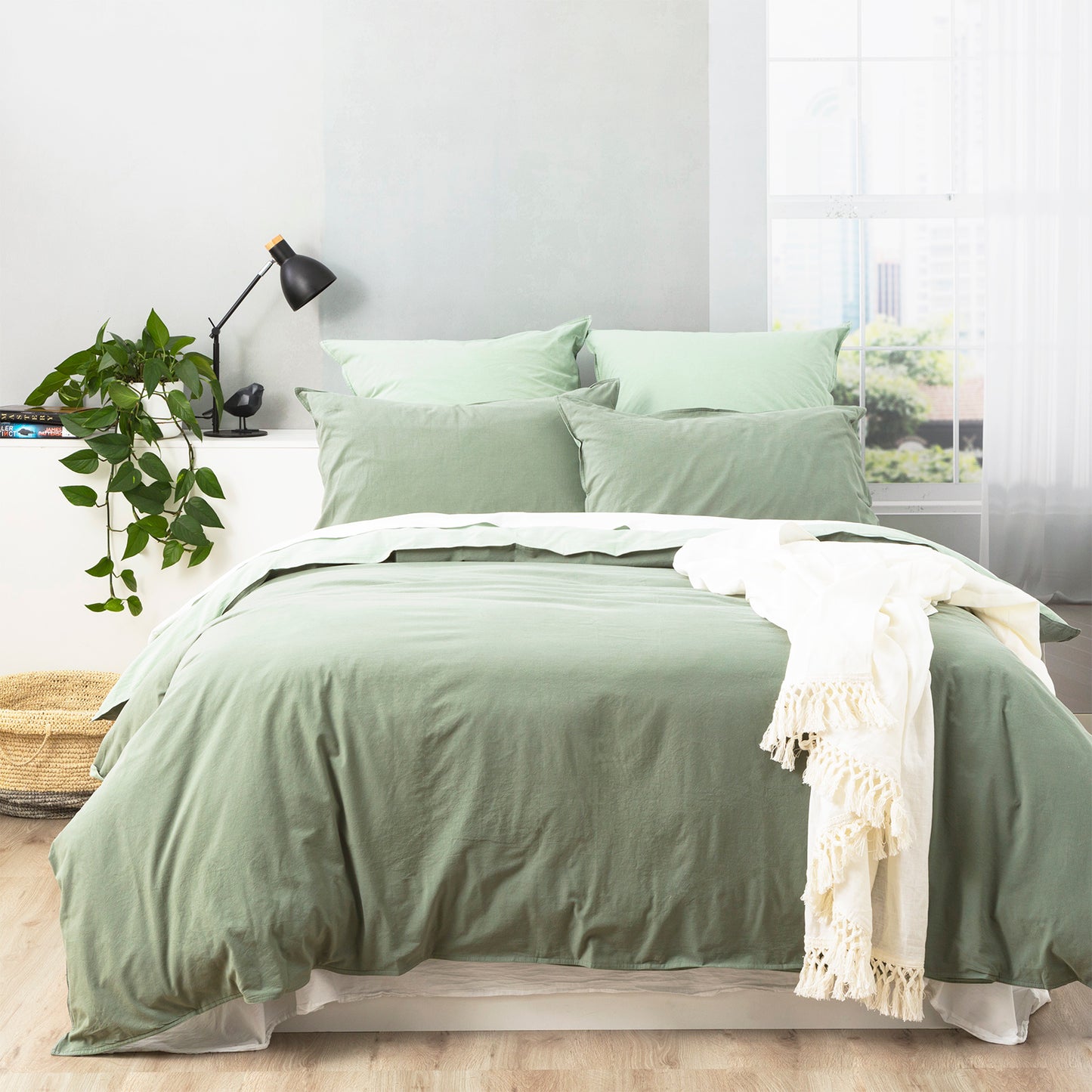 Essentials Reversible Euro Pillow Case - Vintage Stone Washed