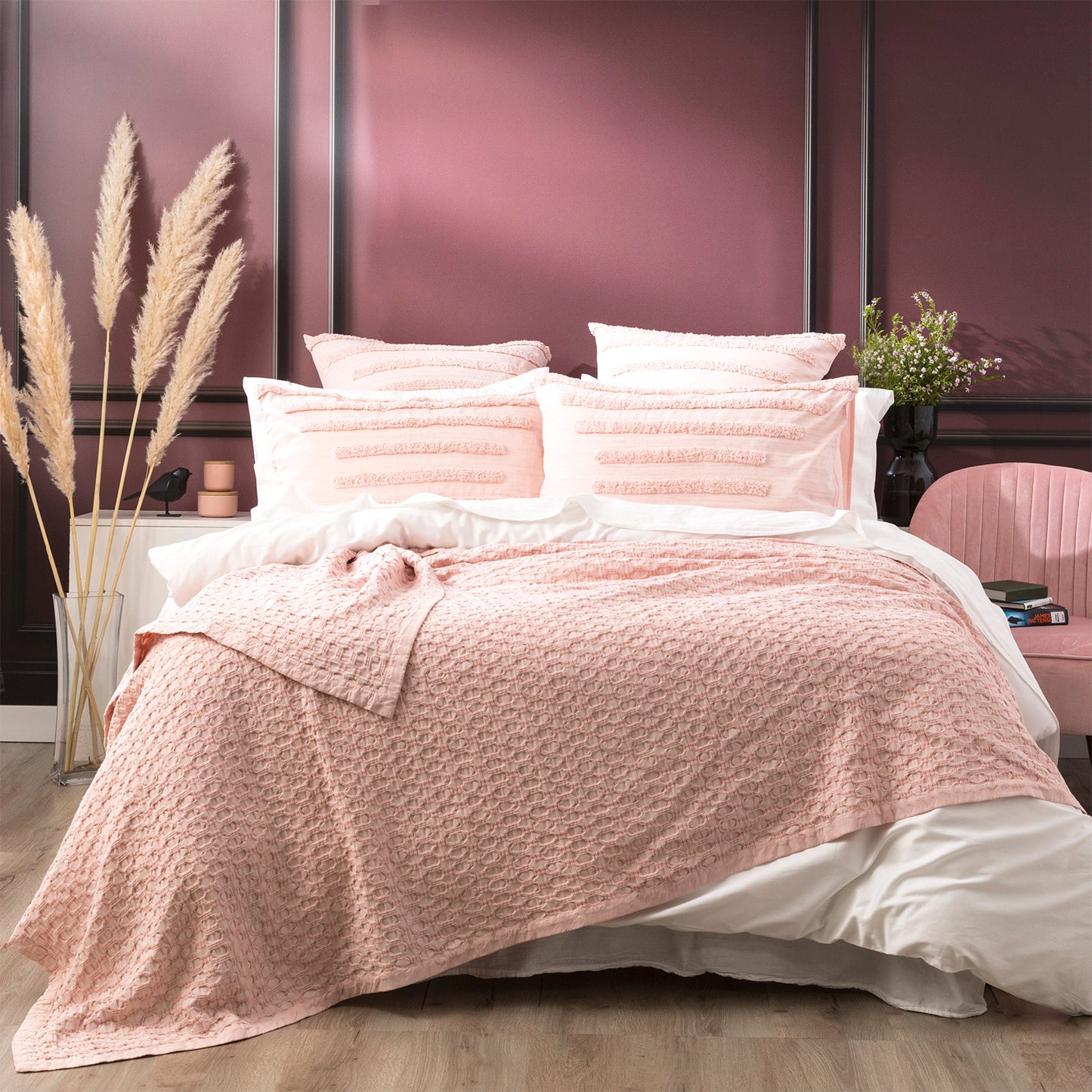 Lexico Cotton Waffle Blanket