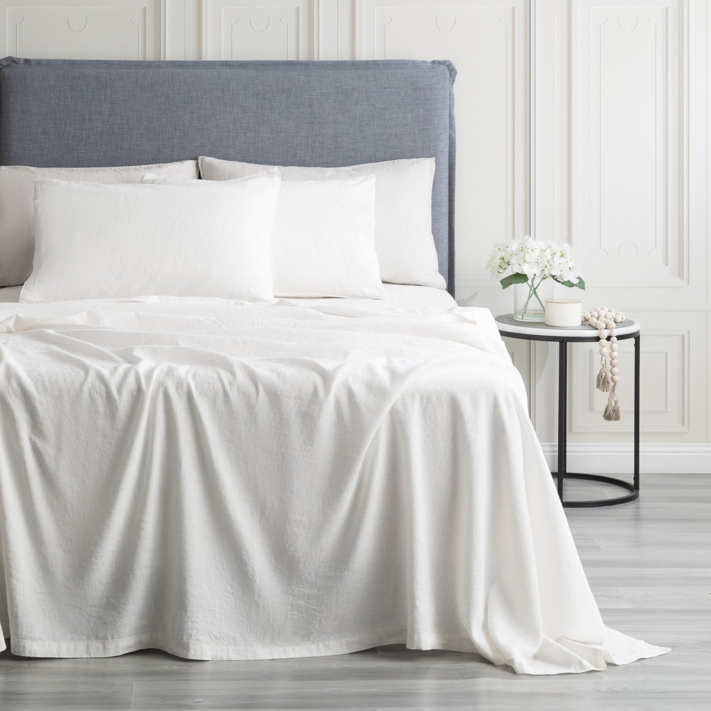 100% French Linen Sheet Set - Cavallo Stone Washed