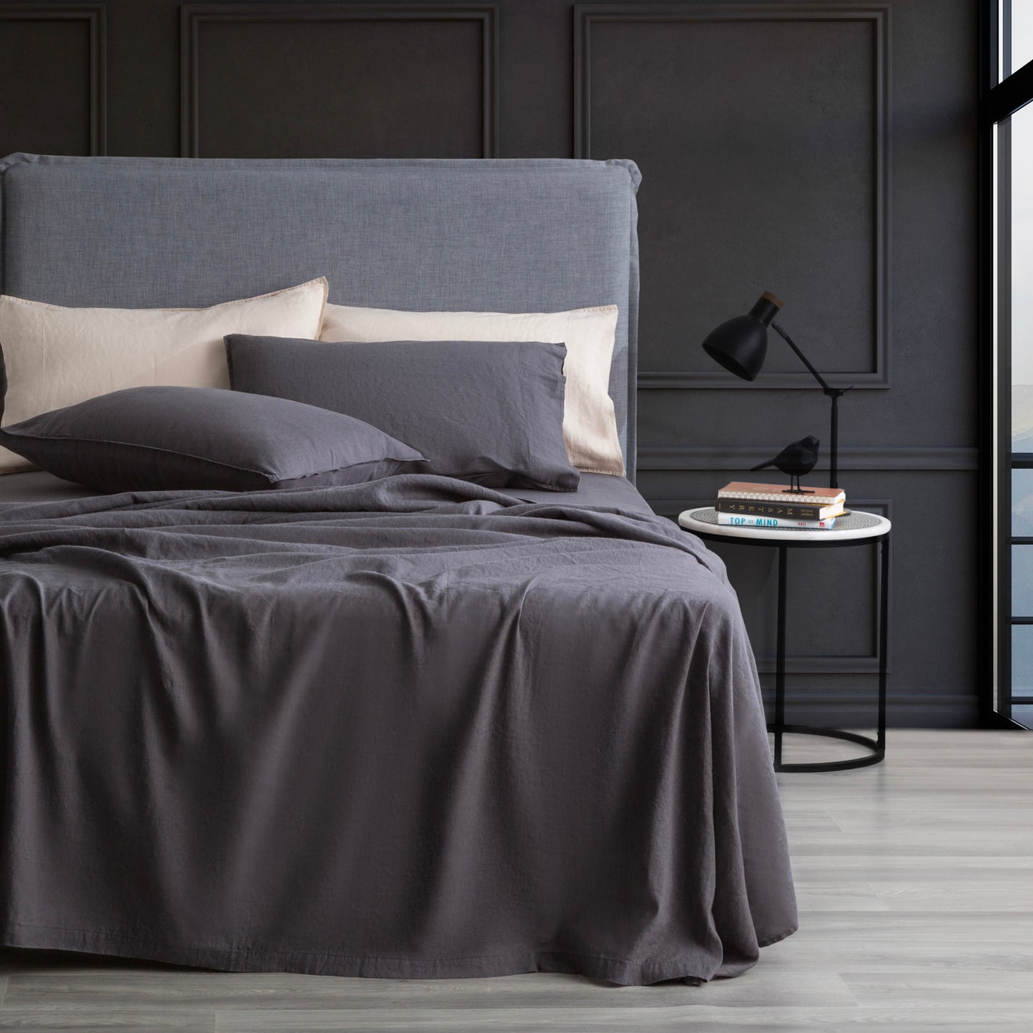 100% French Linen Sheet Set - Cavallo Stone Washed