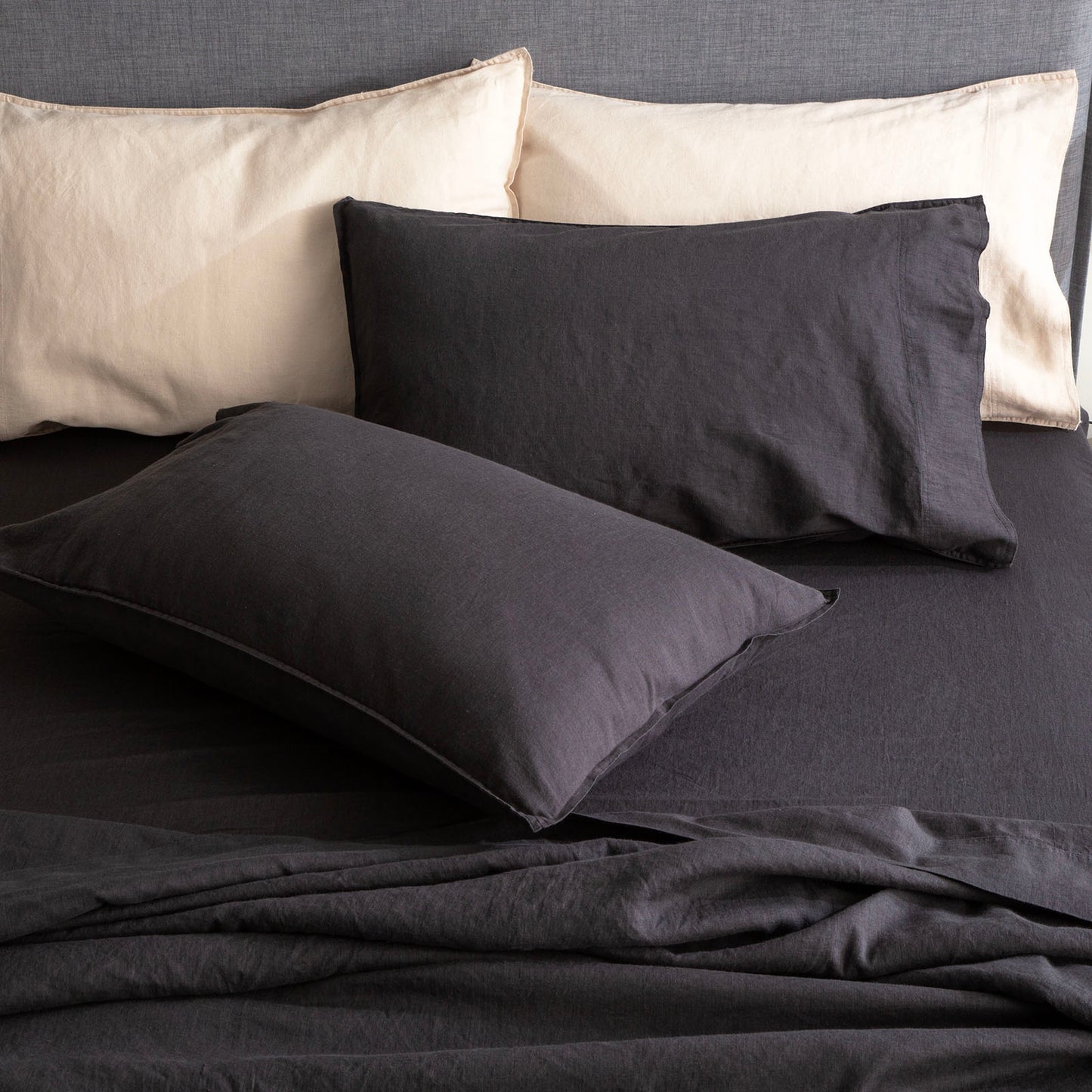 100% French Linen Sheet Set - Cavallo Stone Washed