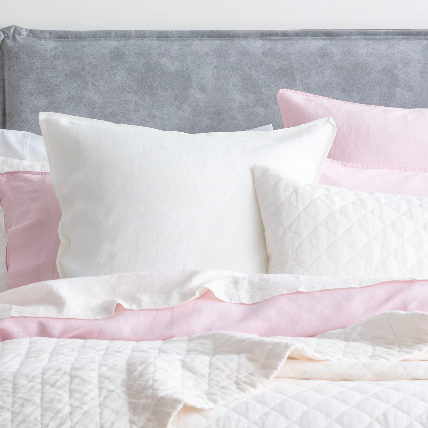 Cavallo French Linen Coverlet Set - Quilted - Stone Washed