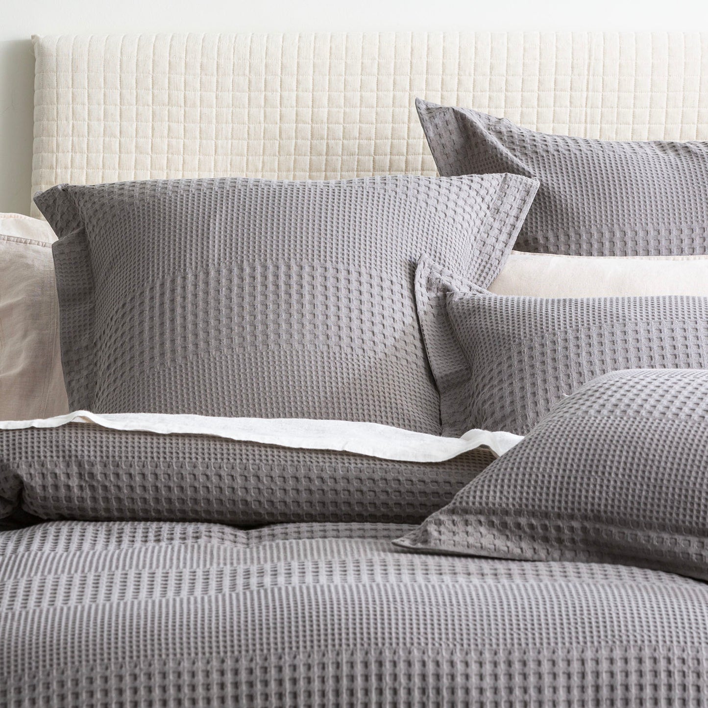 Elegance Waffle Cotton Euro Pillow Case - Jacquard