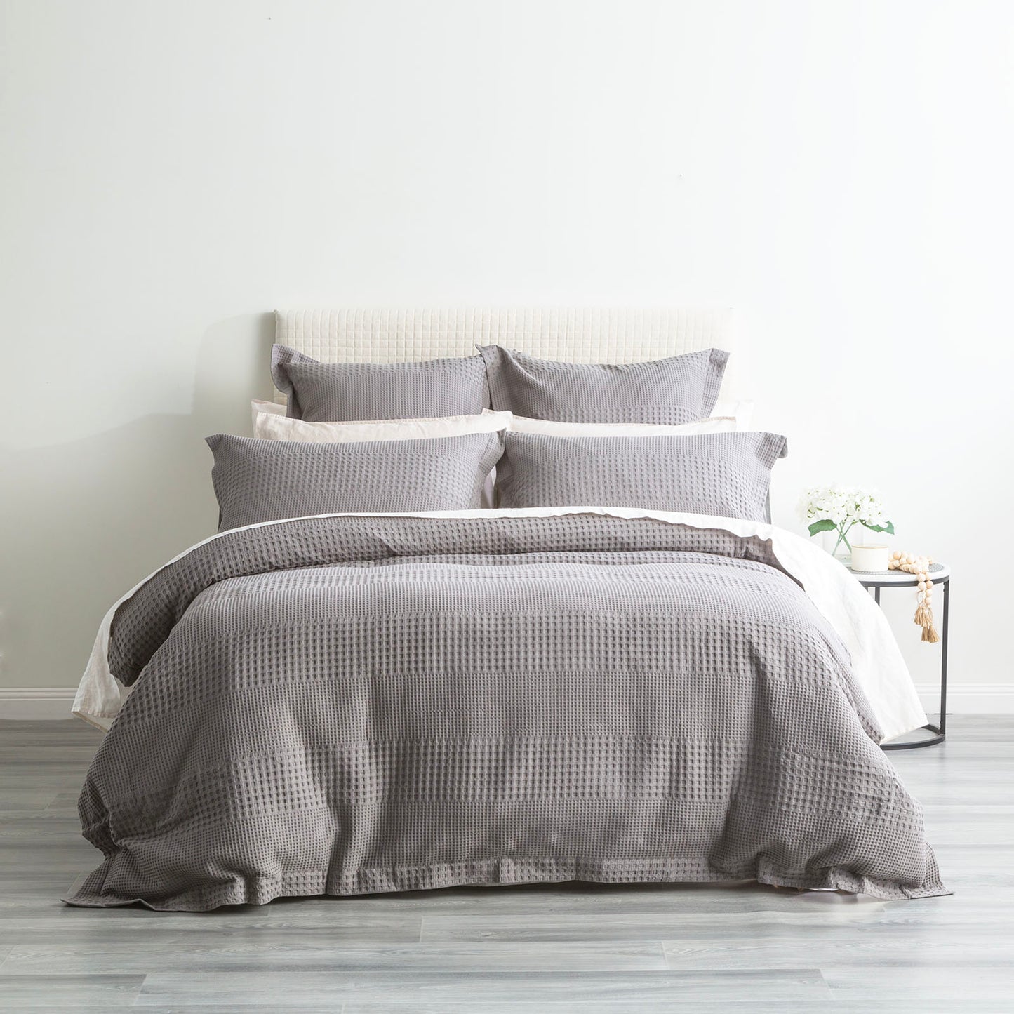 Elegance Jacquard Quilt Cover Set - Waffle Cotton