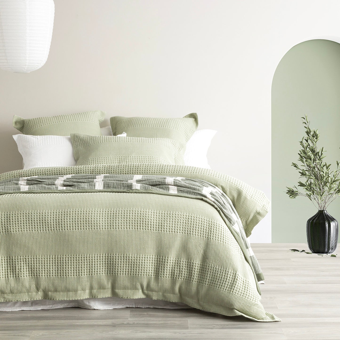 Elegance Jacquard Quilt Cover Set - Waffle Cotton